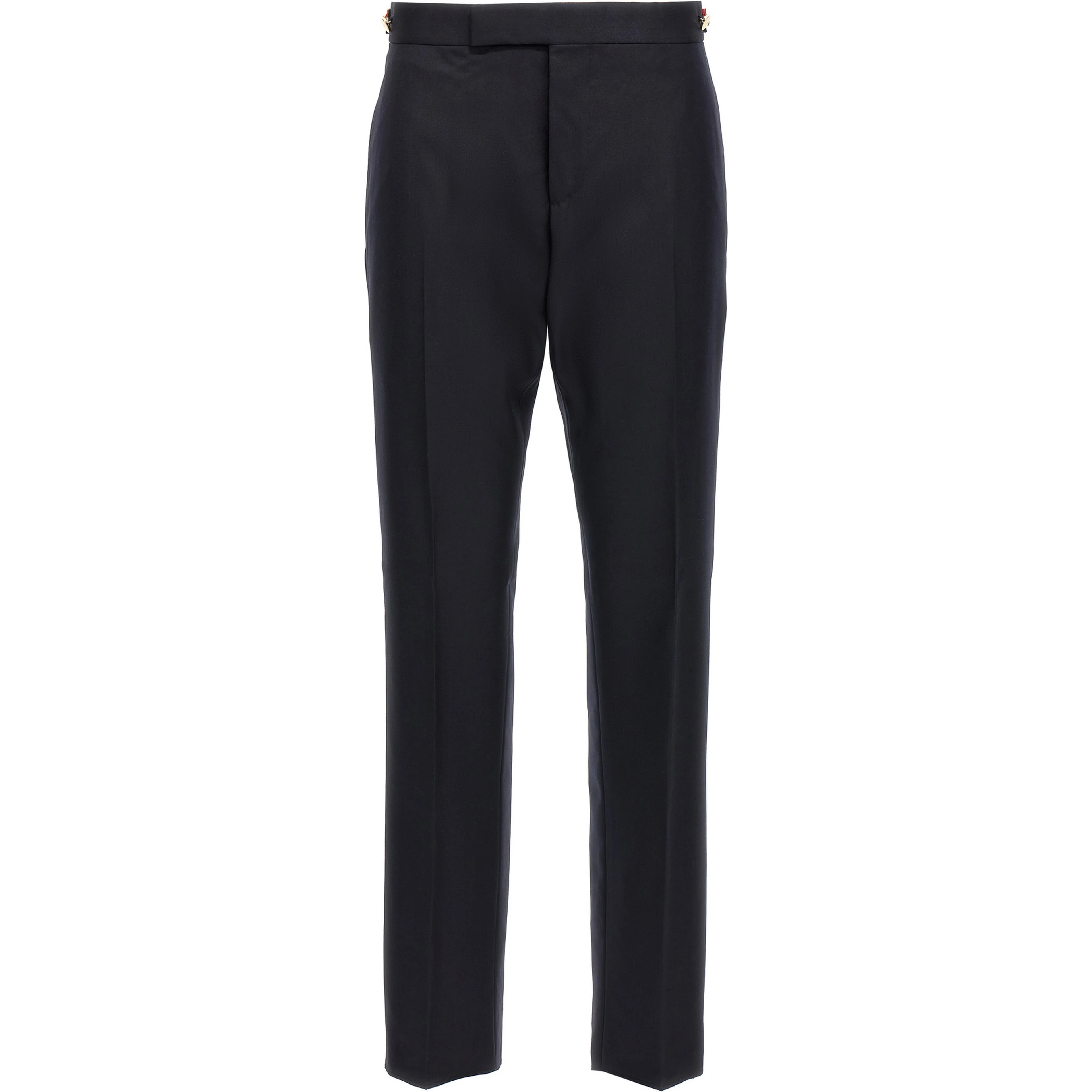 Blue Wool Casual Pants