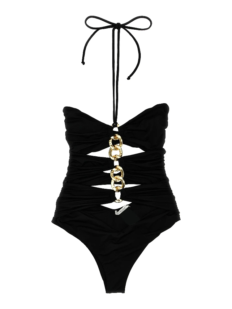 Black Polyamide One-Piece Swimsuit