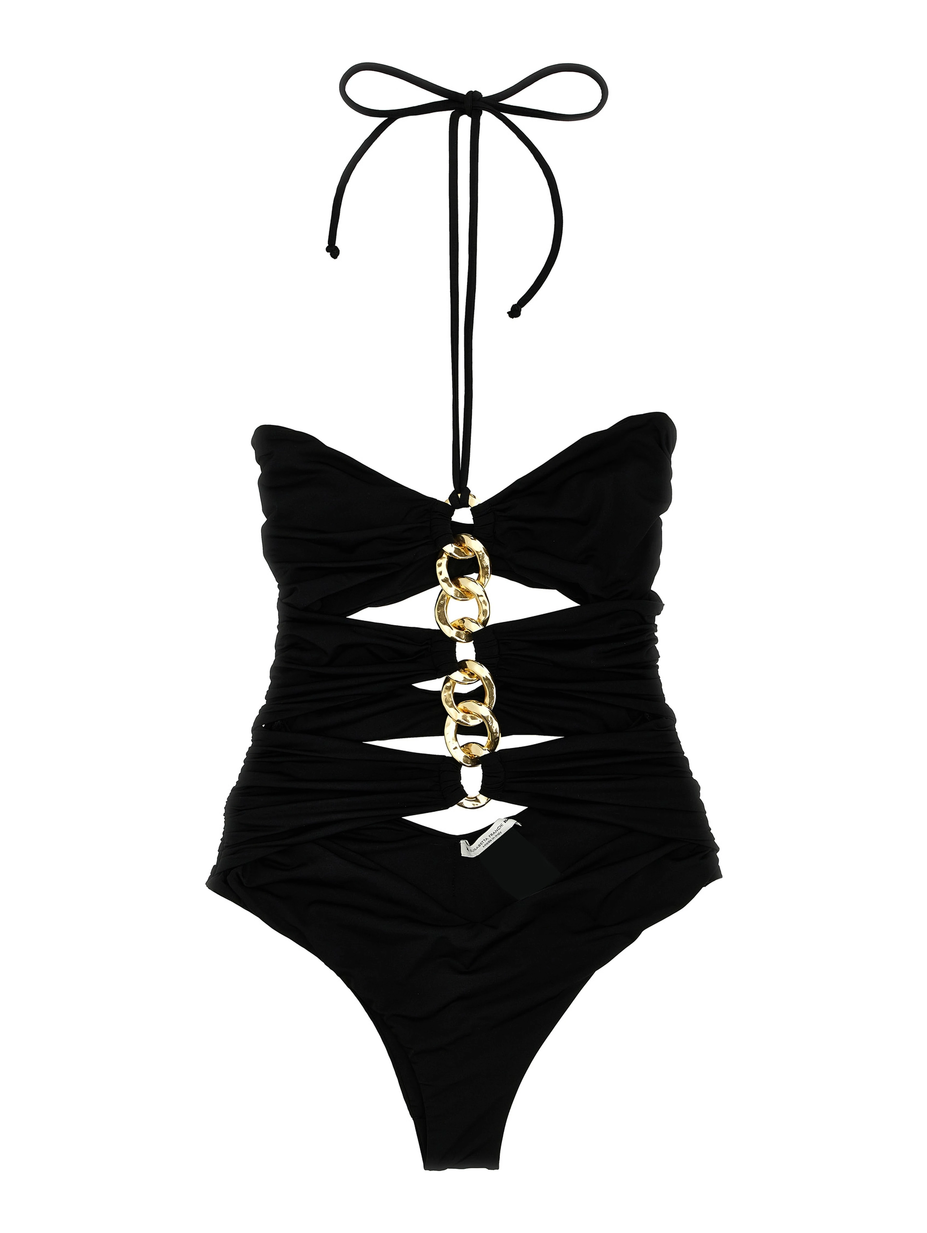 Black Polyamide One-Piece Swimsuit