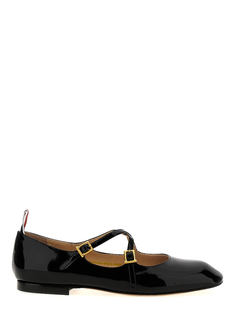 Black Lamb Leather Ballet Flats
