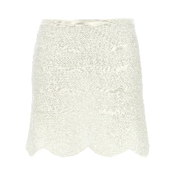 White Cotton Long Skirt