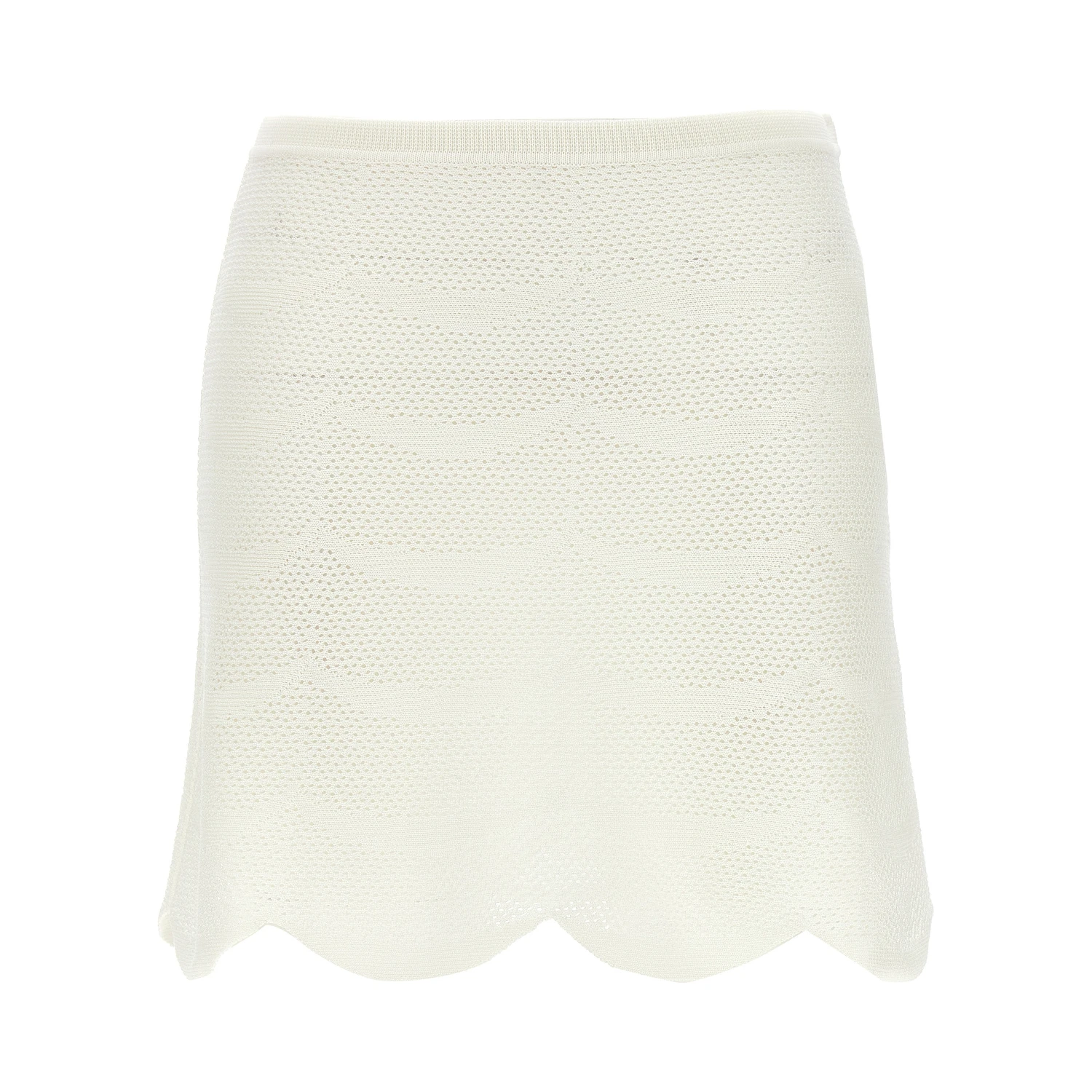White Cotton Long Skirt