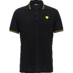 Black Cotton Polo Shirt