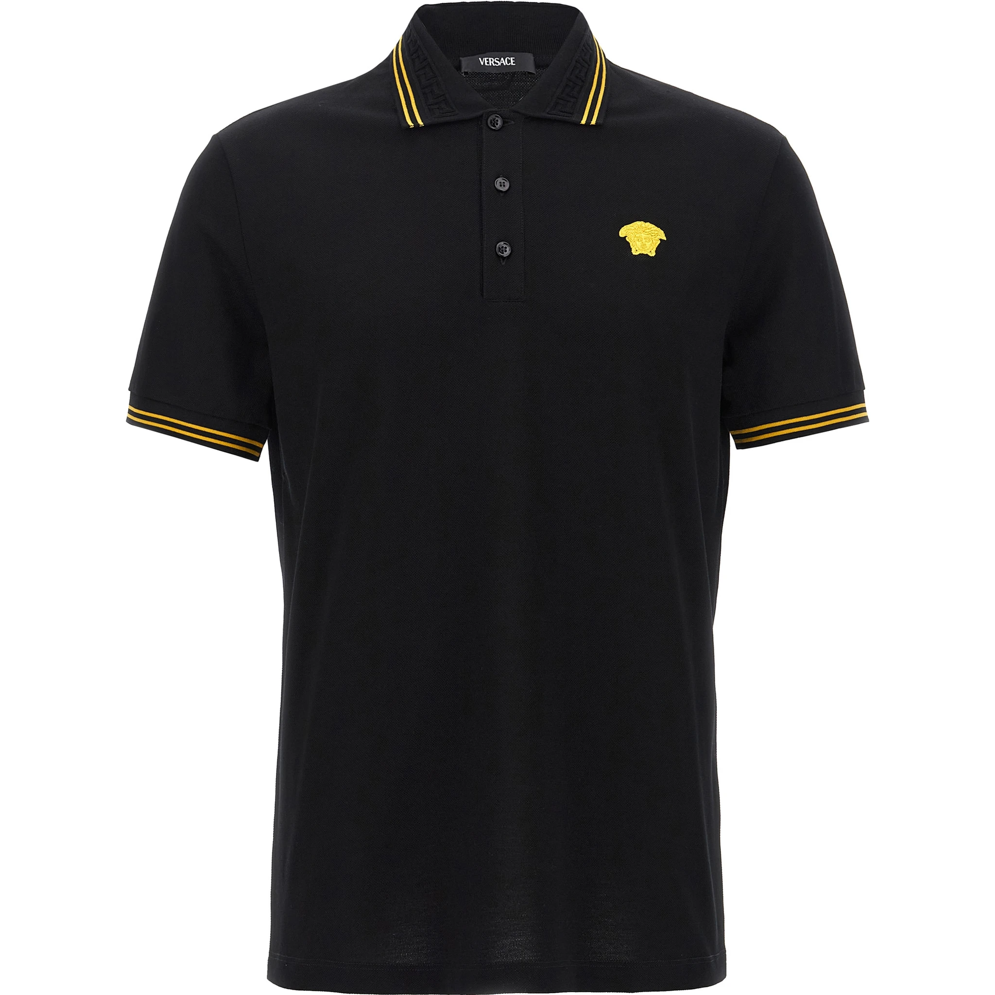 Black Cotton Polo Shirt