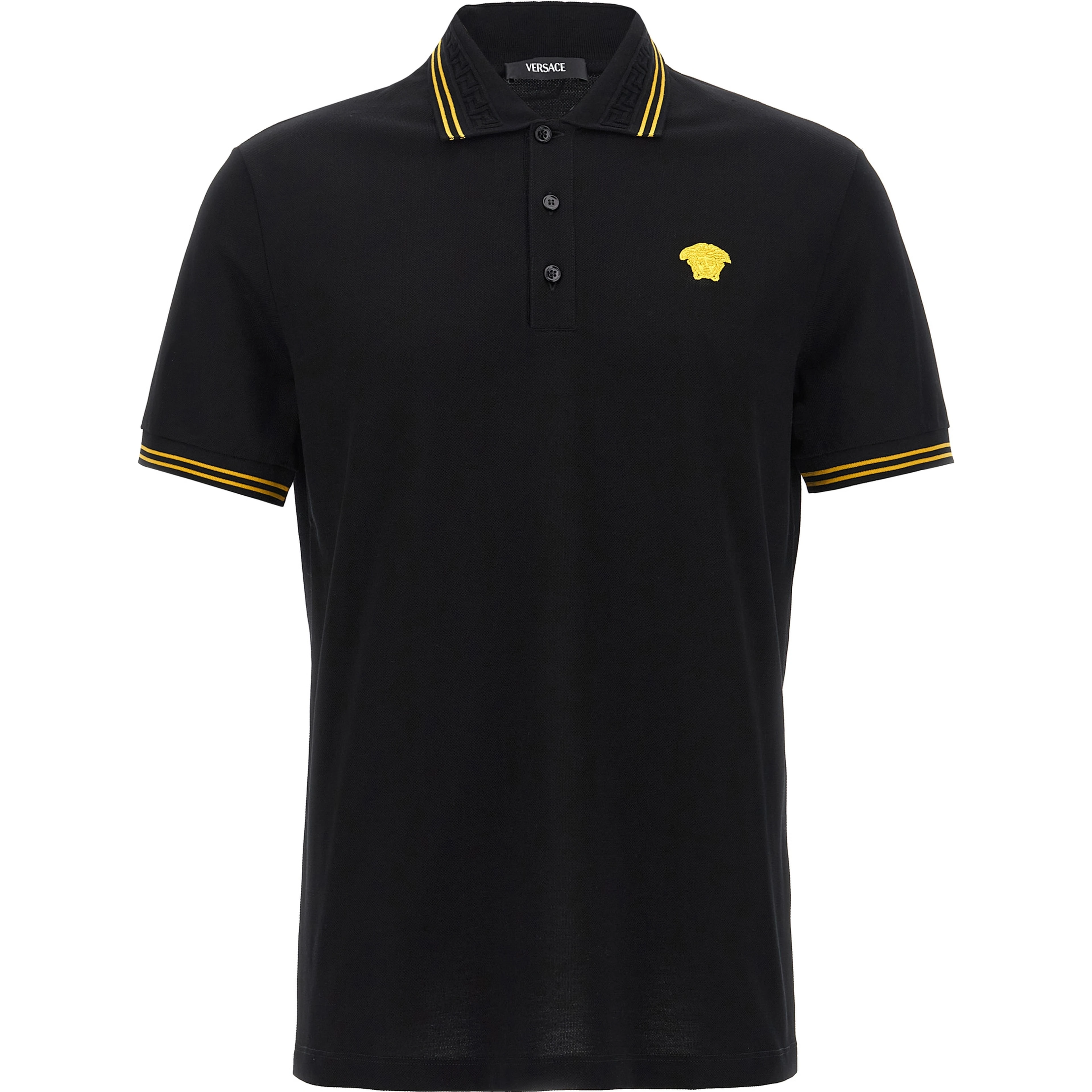 Black Cotton Polo Shirt