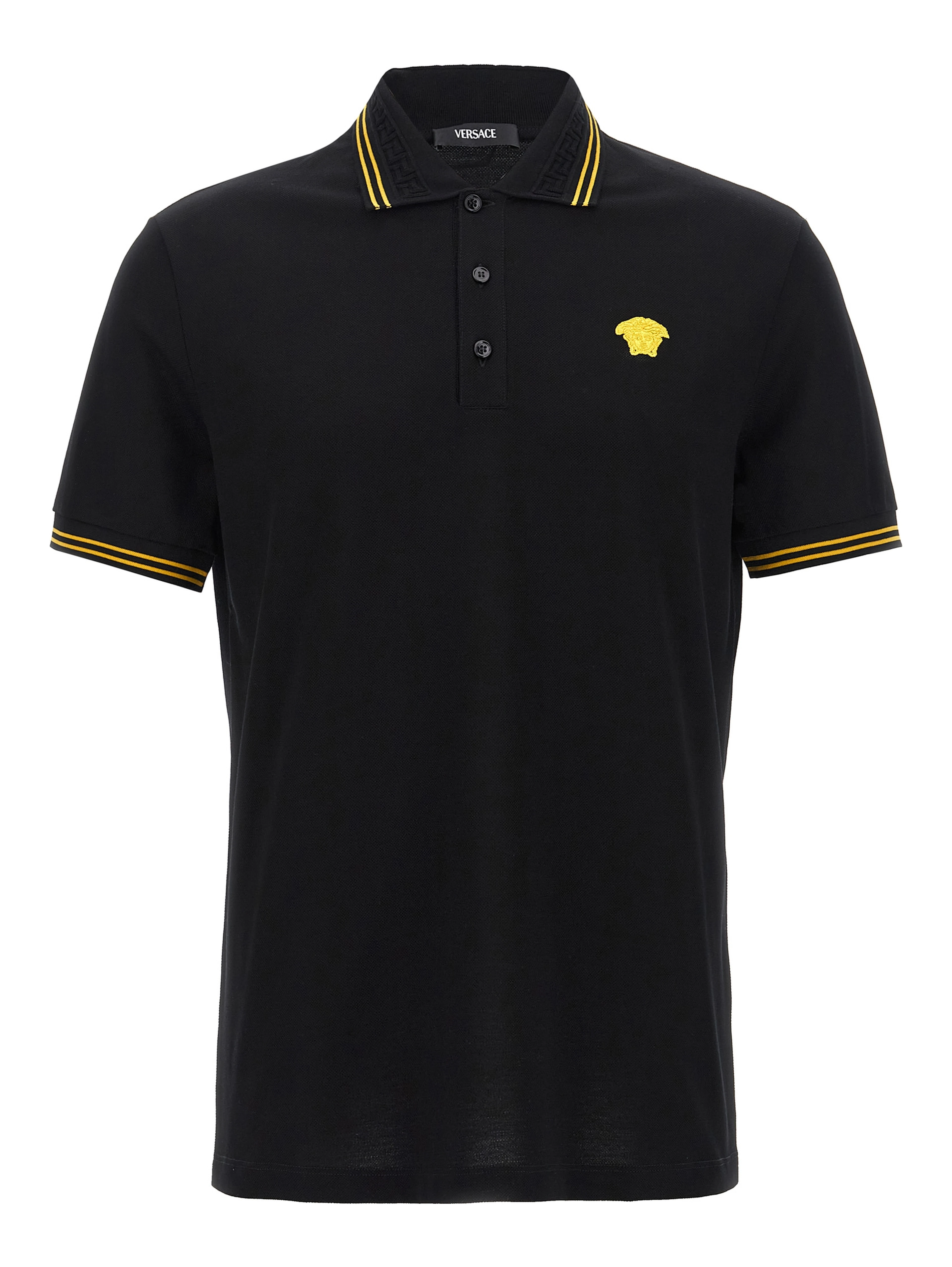 Black Cotton Polo Shirt