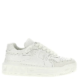 White Calfskin Chunky Sneakers