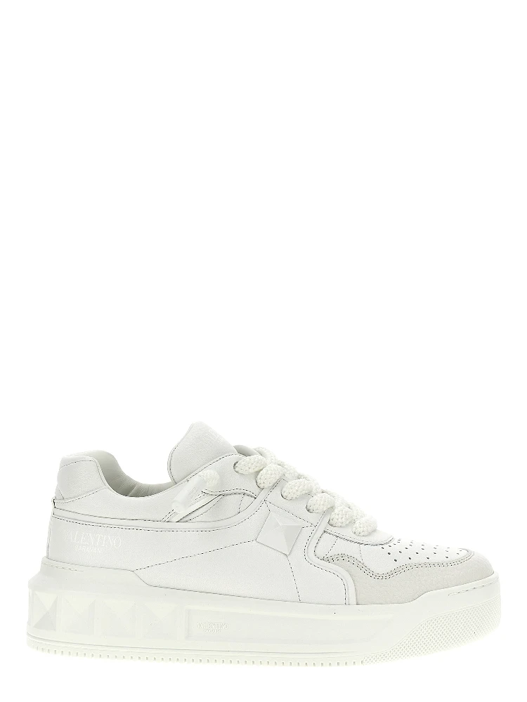 White Calfskin Chunky Sneakers