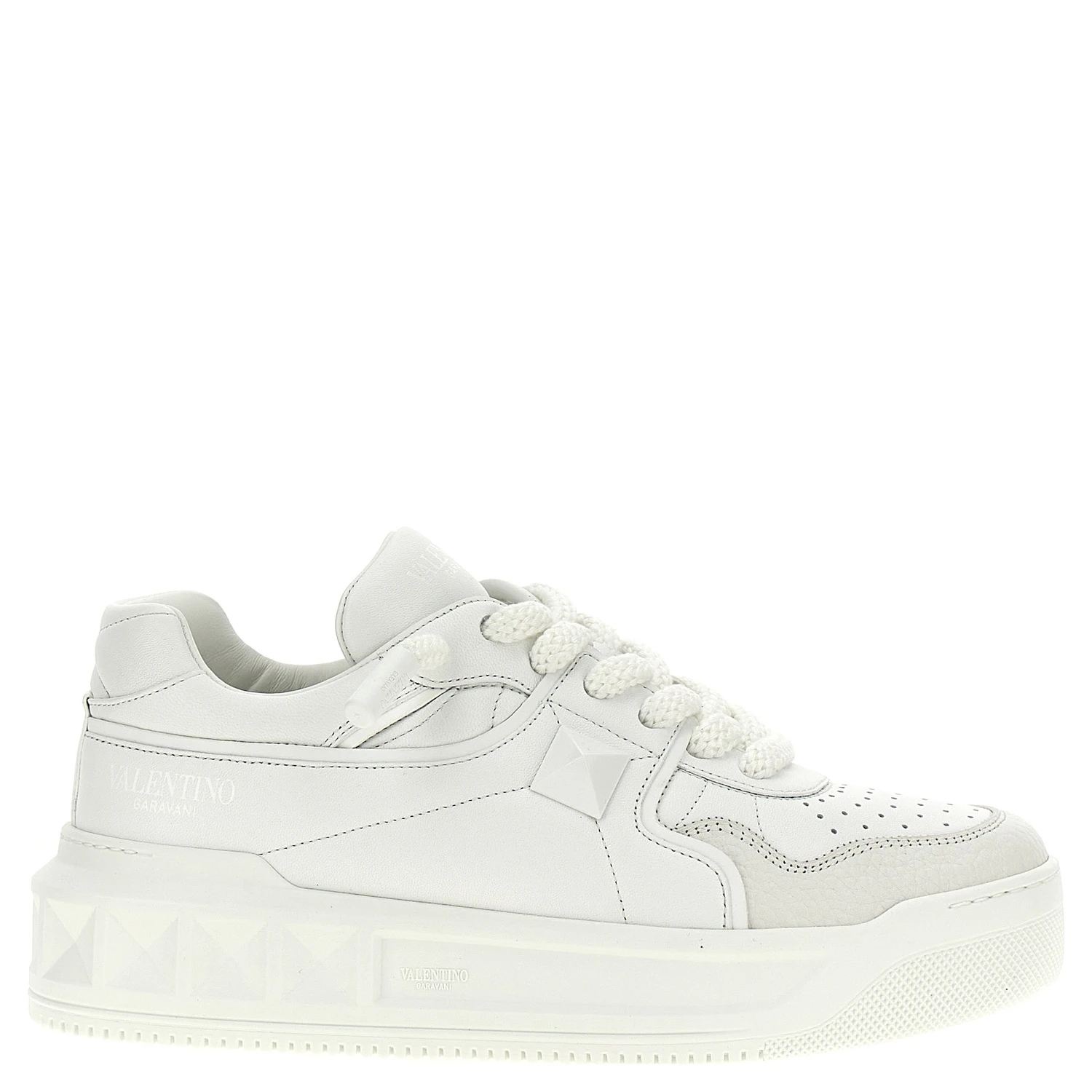 White Calfskin Chunky Sneakers