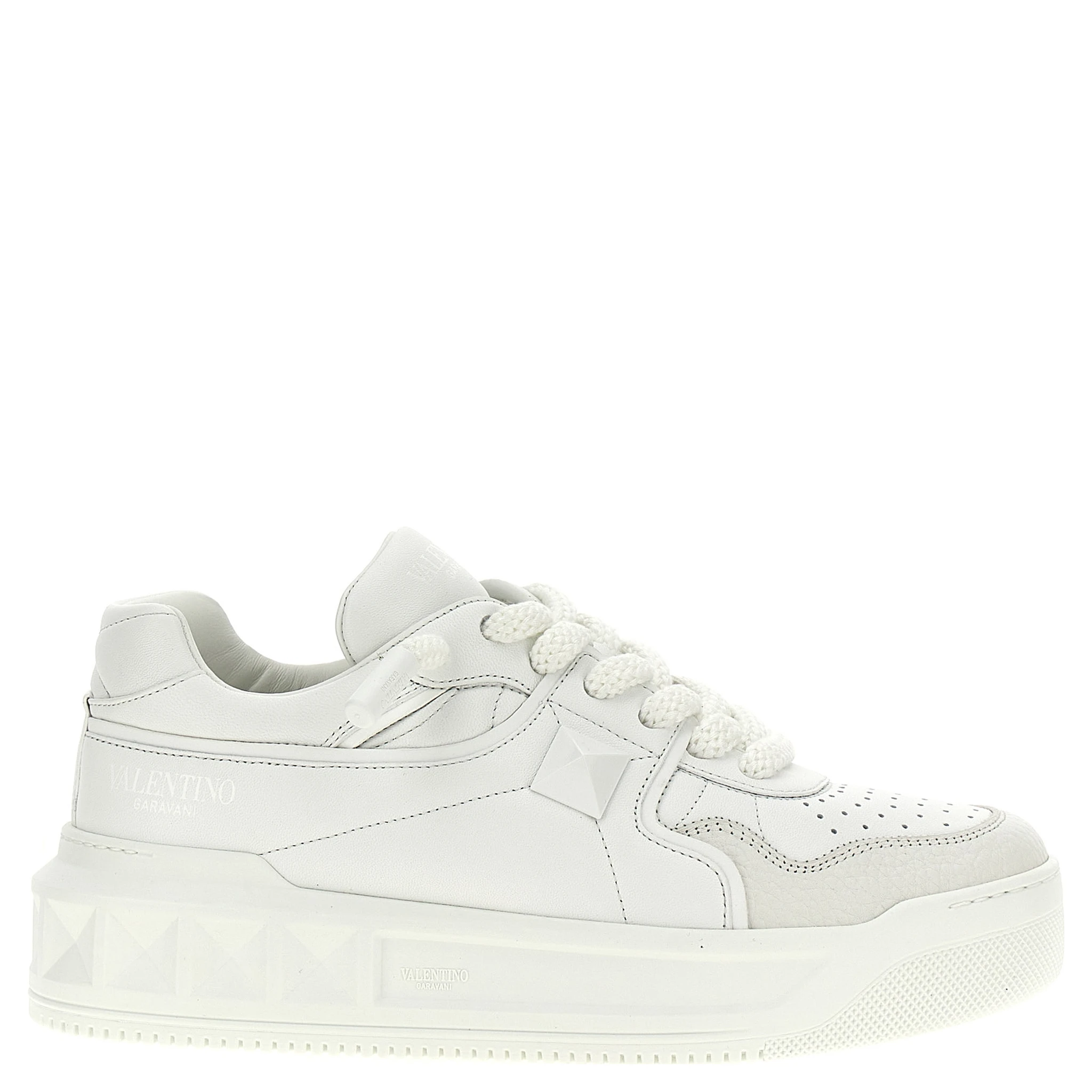 White Calfskin Chunky Sneakers