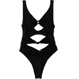 Black Polyamide One-Piece Swimsuit
