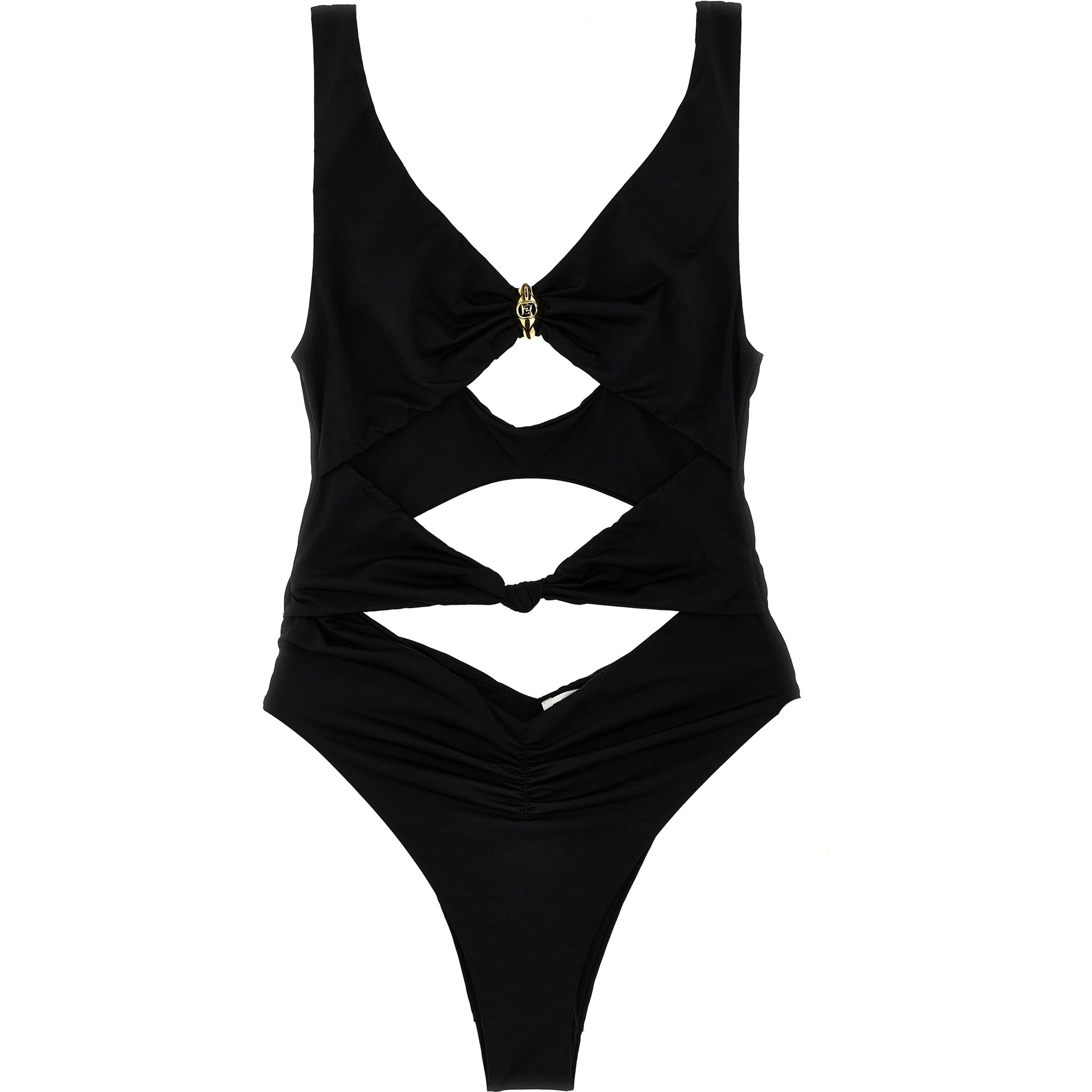 Black Polyamide One-Piece Swimsuit