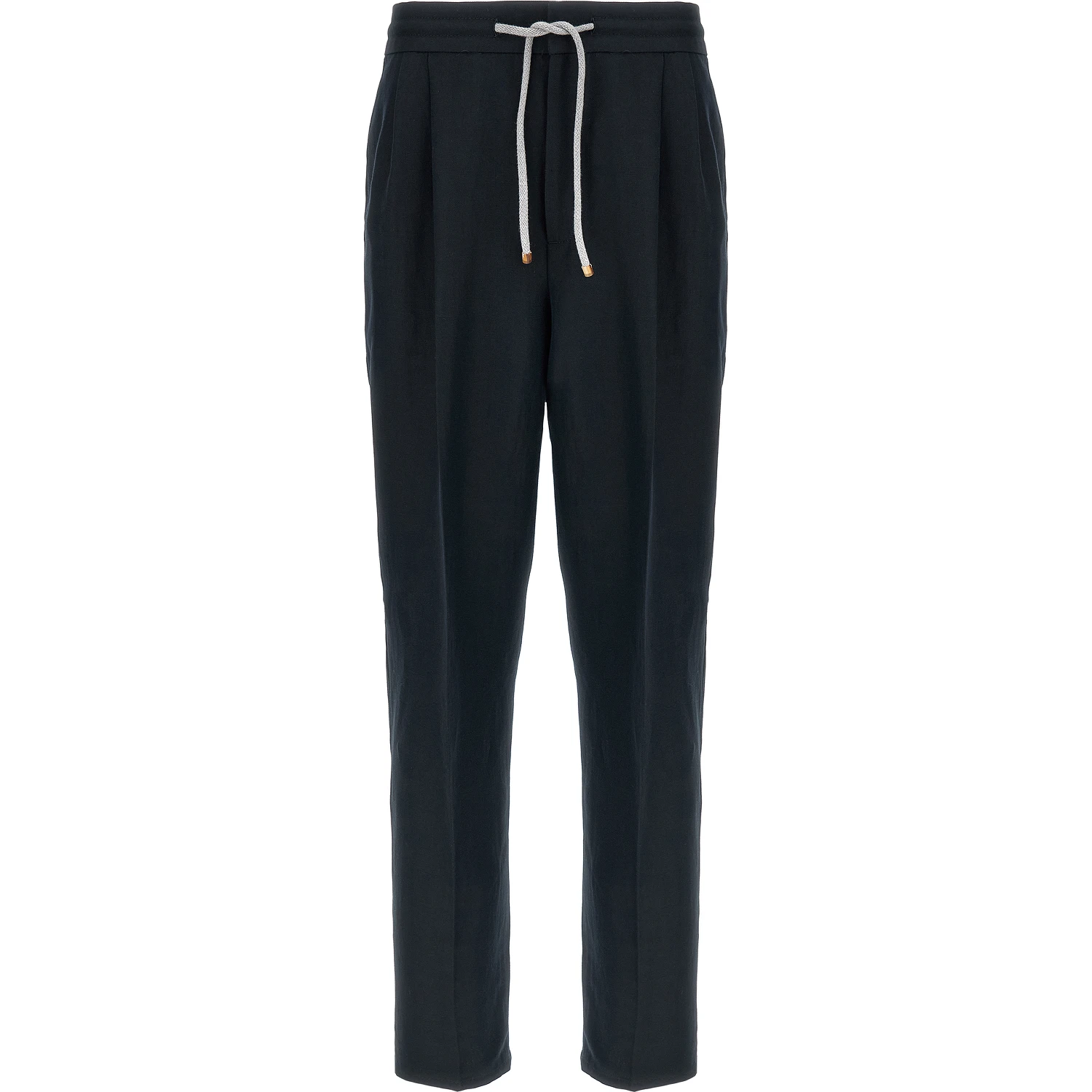 Blue Linen Casual Pants