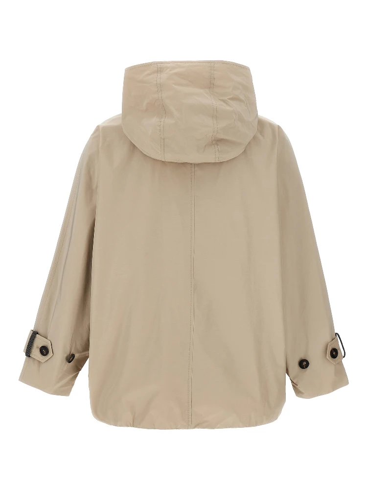 Beige Polyester Full-Length Jacket alternative