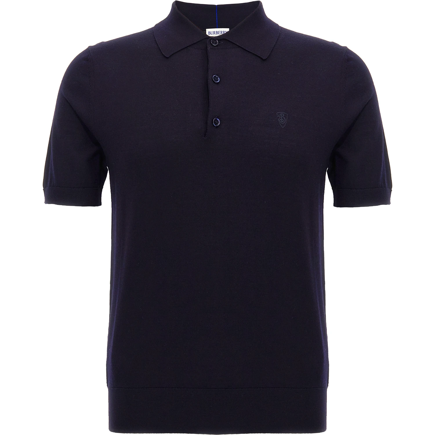 Blue Wool Polo Shirt