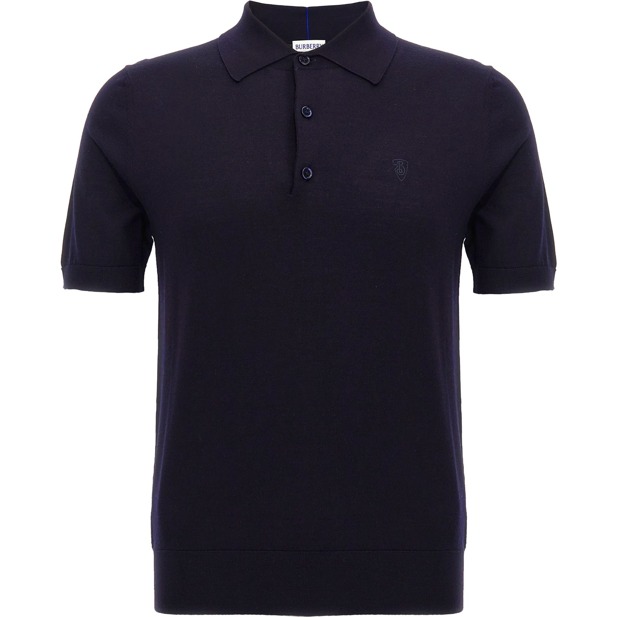 Blue Wool Polo Shirt