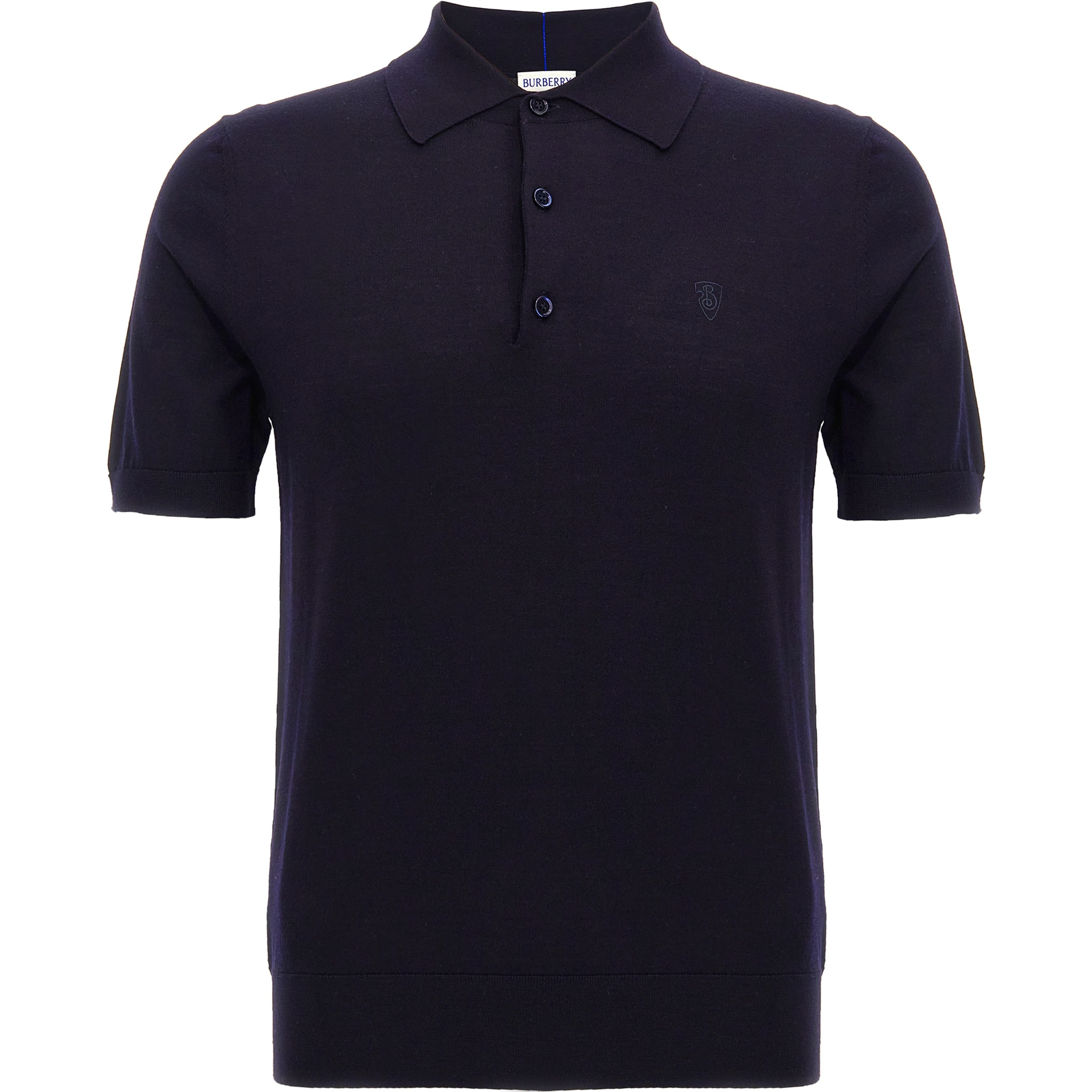 Blue Wool Polo Shirt