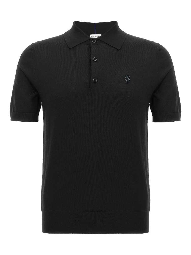 Black Wool Polo Shirt