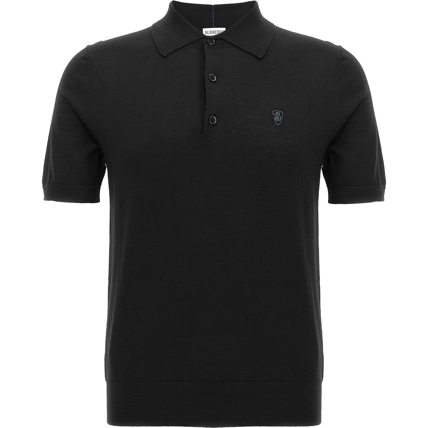Black Wool Polo Shirt