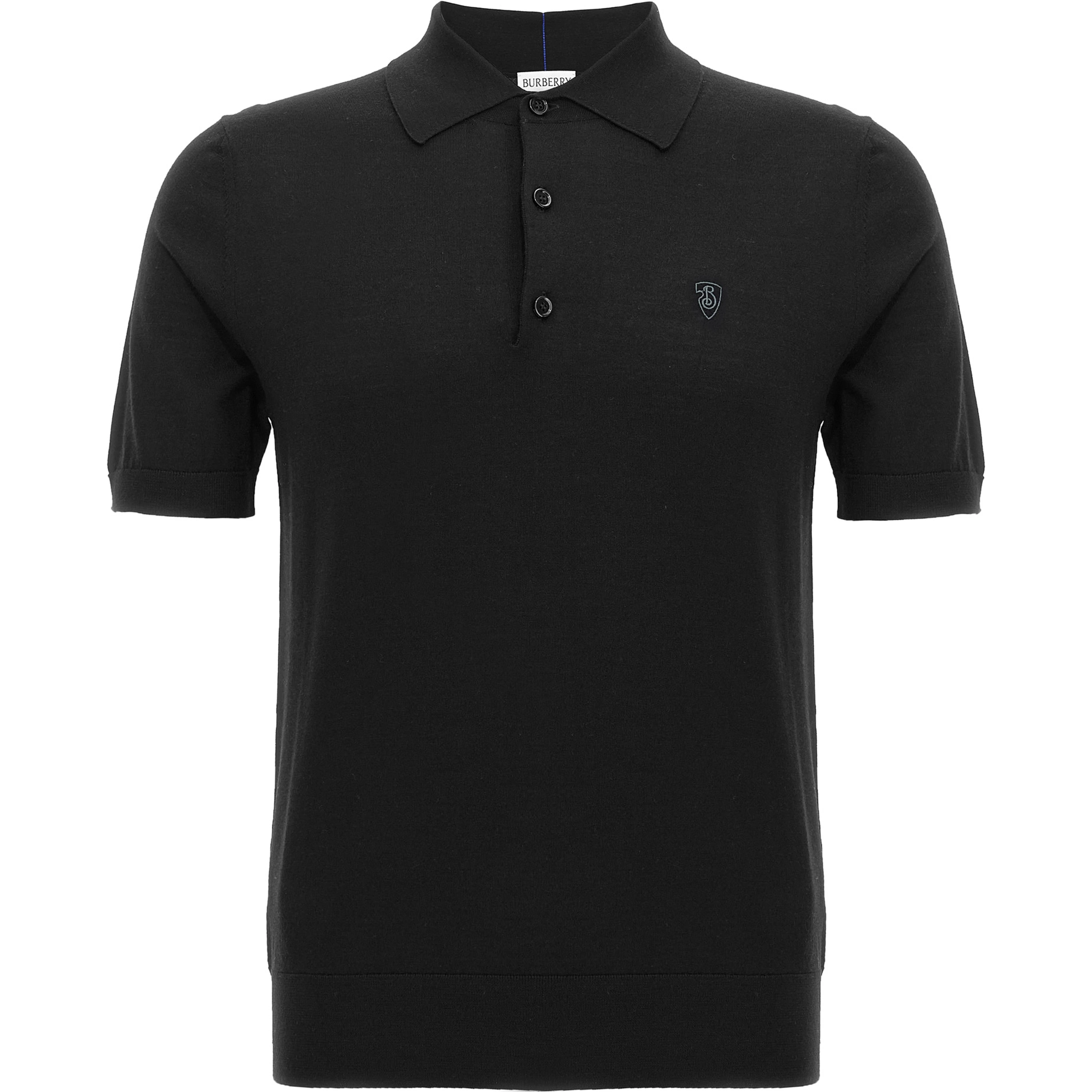 Black Wool Polo Shirt