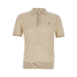 Beige Wool Polo Shirt