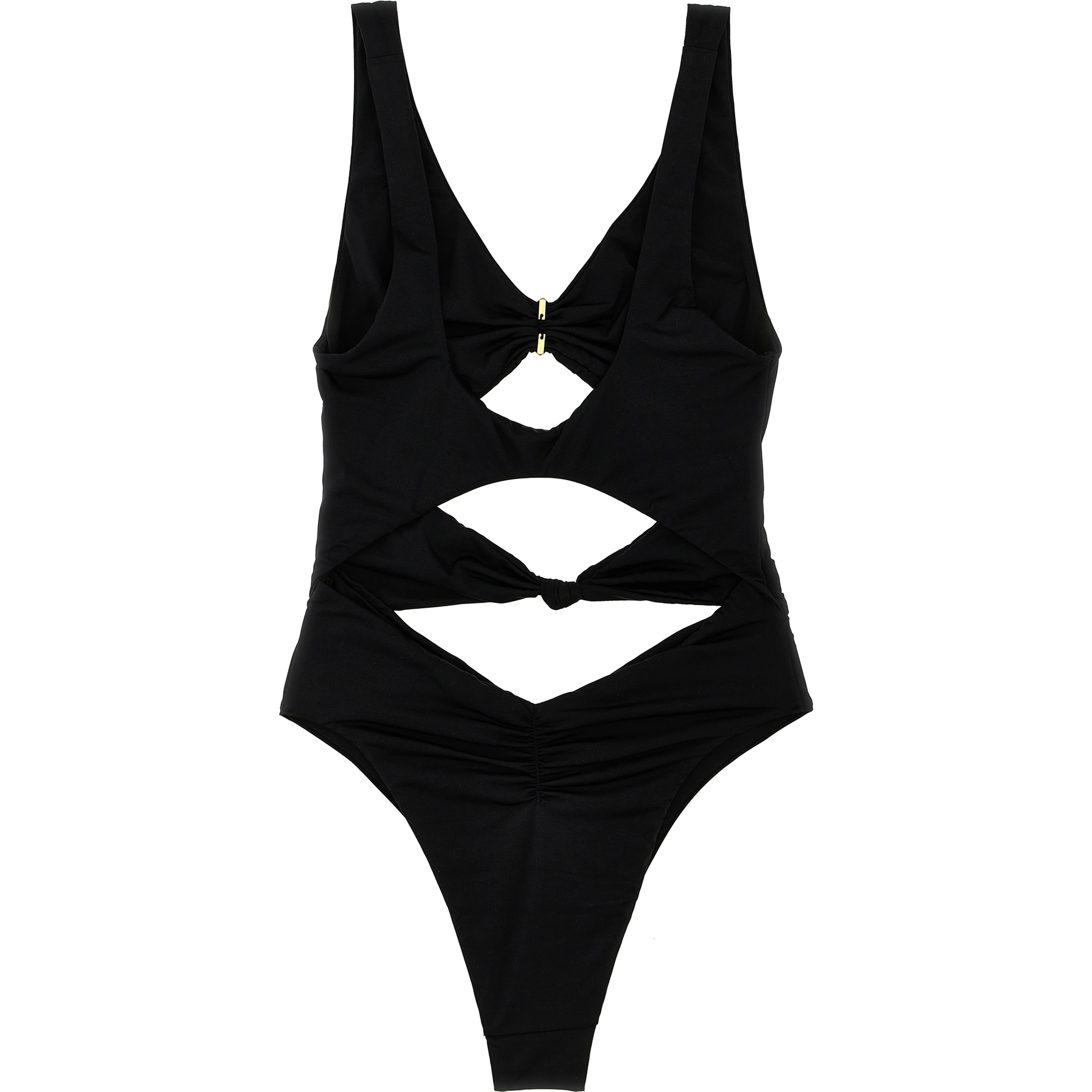 Black Polyamide One-Piece Swimsuit