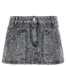 Gray Cotton Long Skirt
