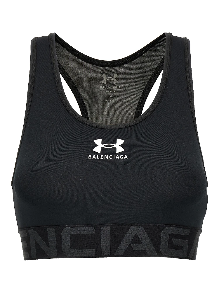 Black Polyester Sport Bra