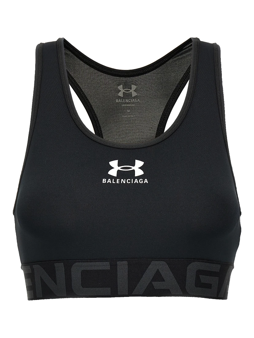 Black Polyester Sport Bra
