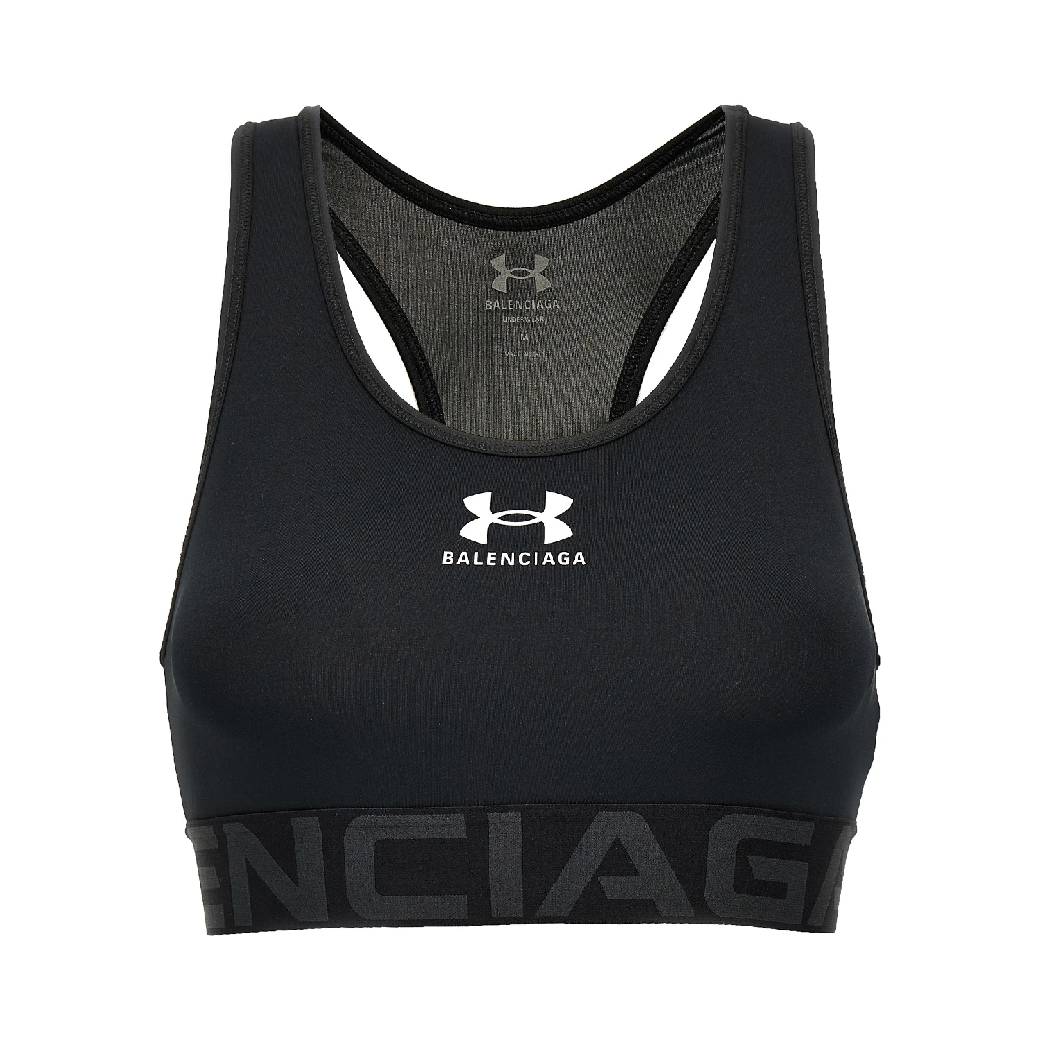 Black Polyester Sport Bra