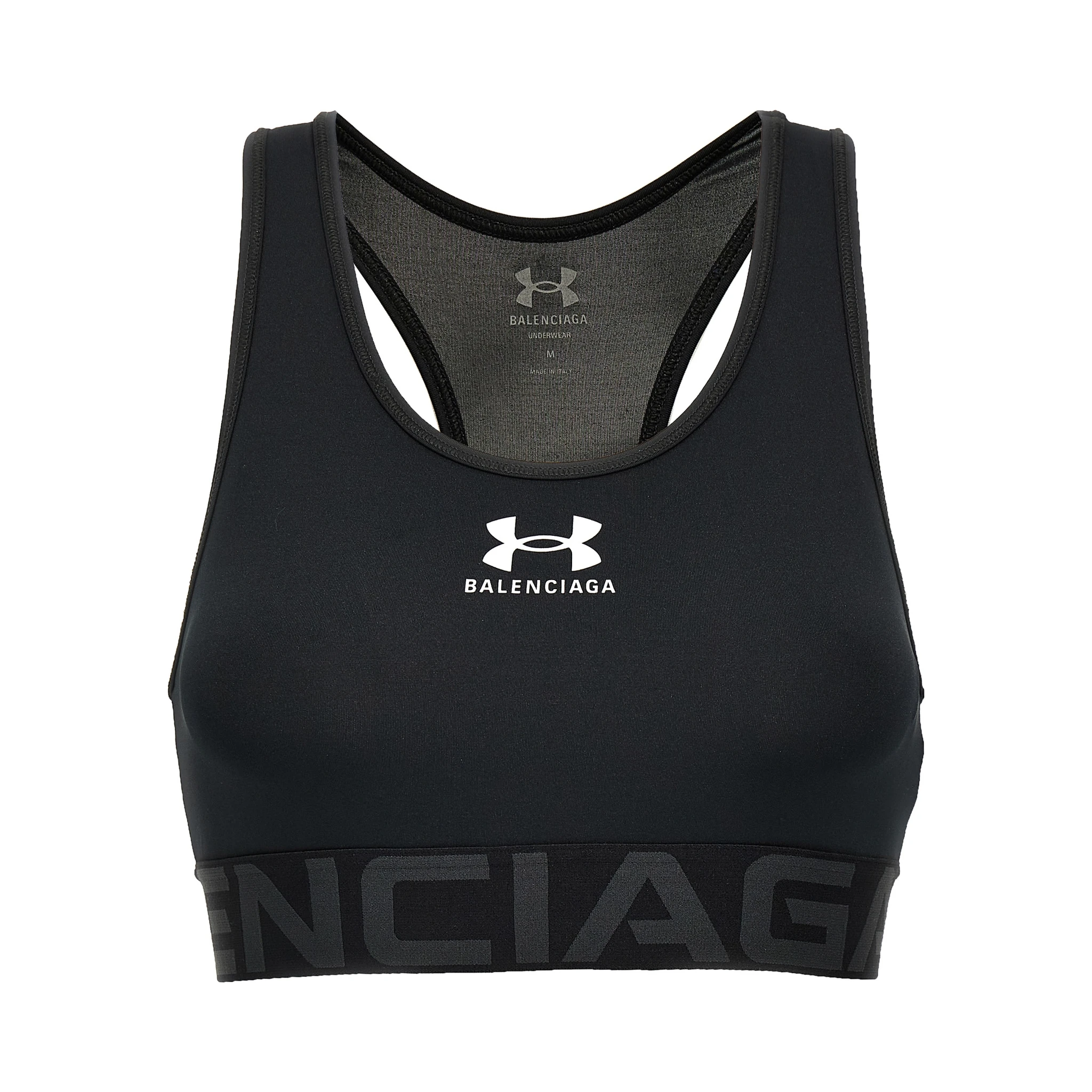 Black Polyester Sport Bra