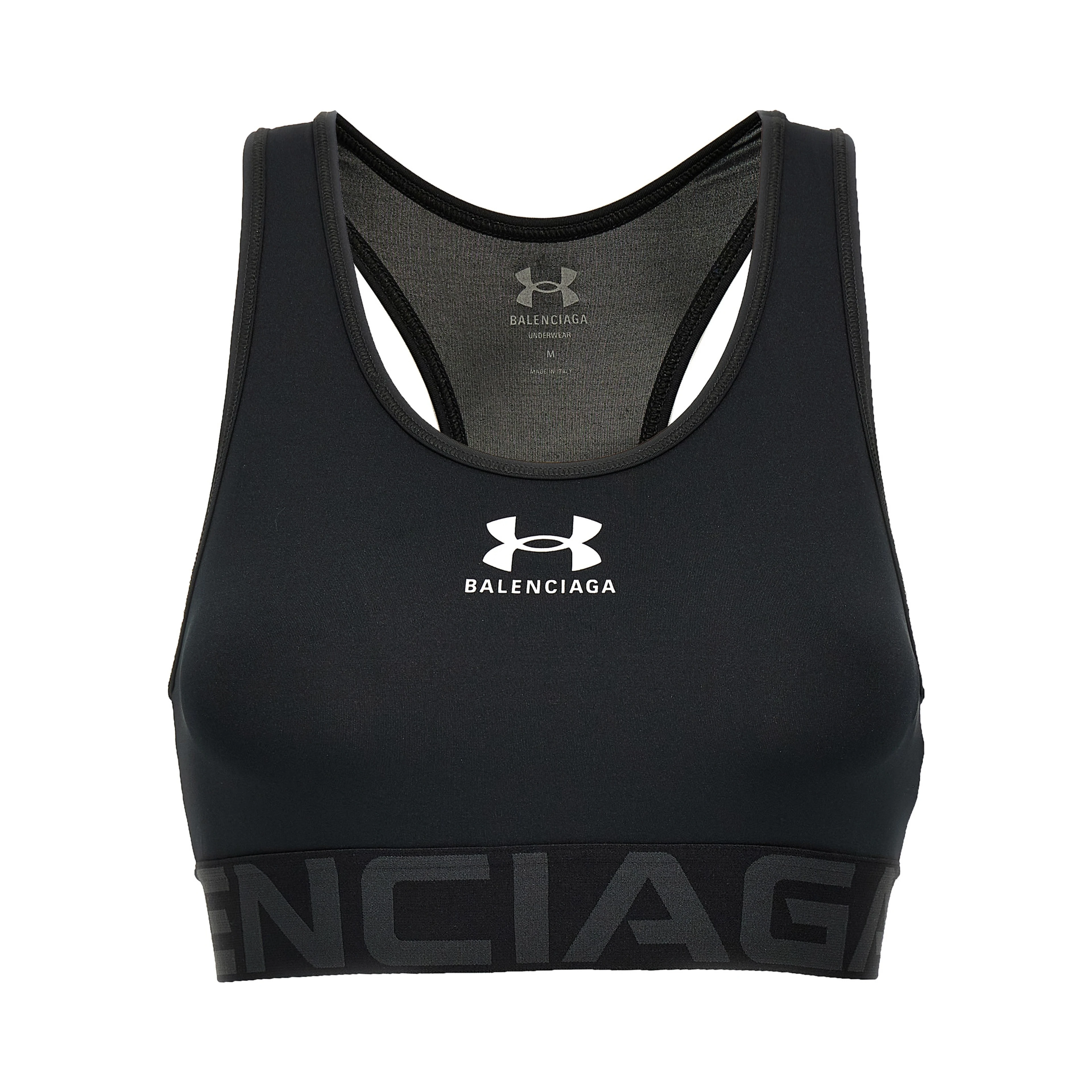 Black Polyester Sport Bra