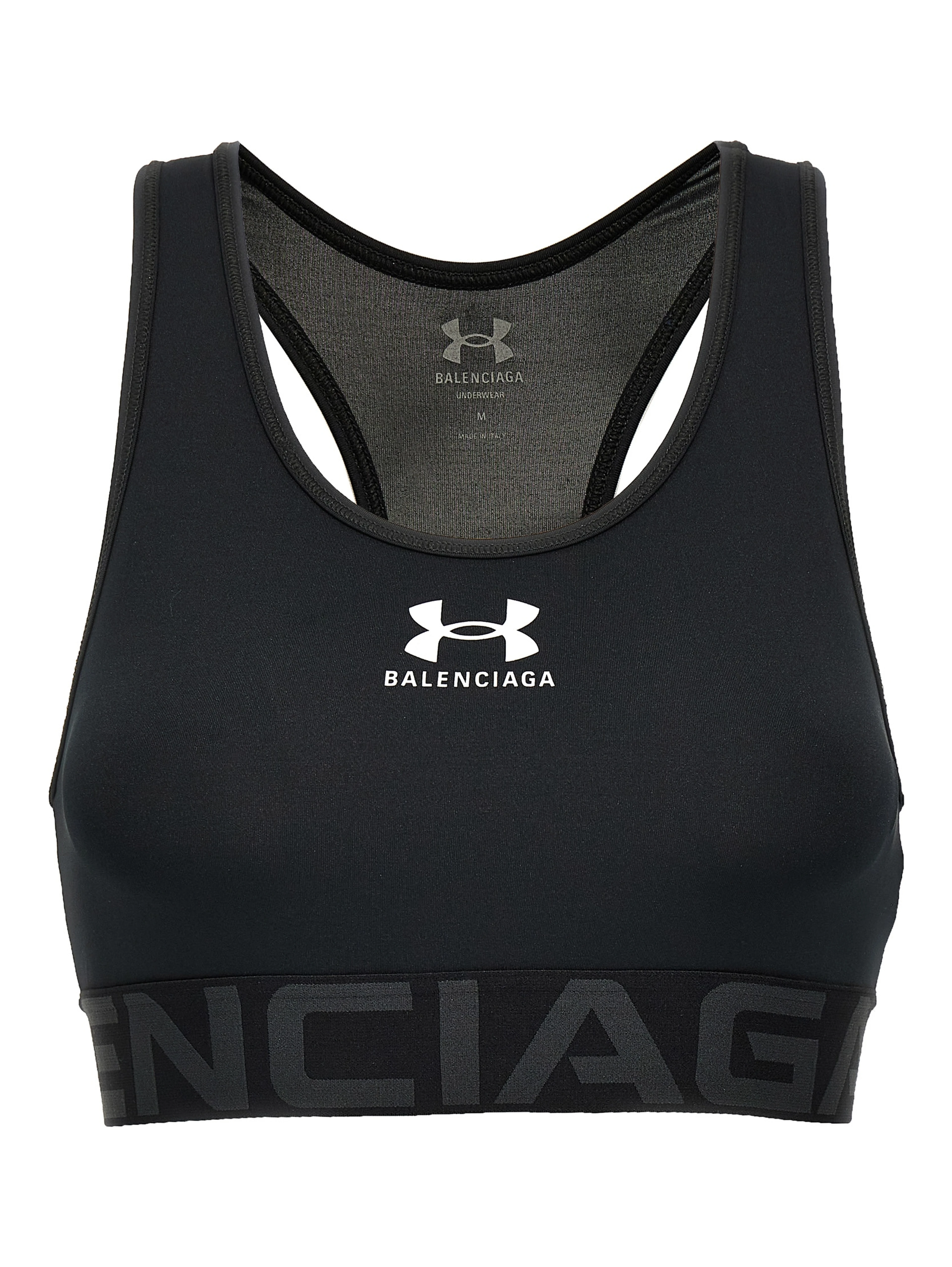 Black Polyester Sport Bra