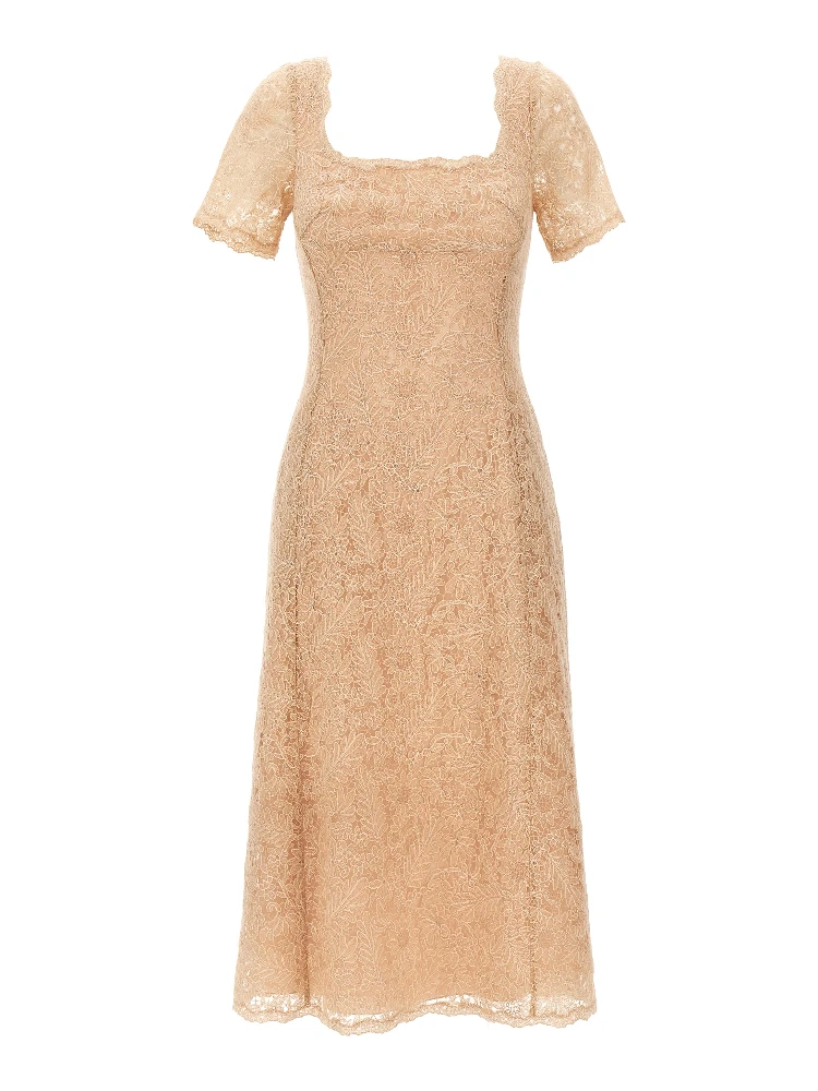 Multicolor Polyester Midi Dress