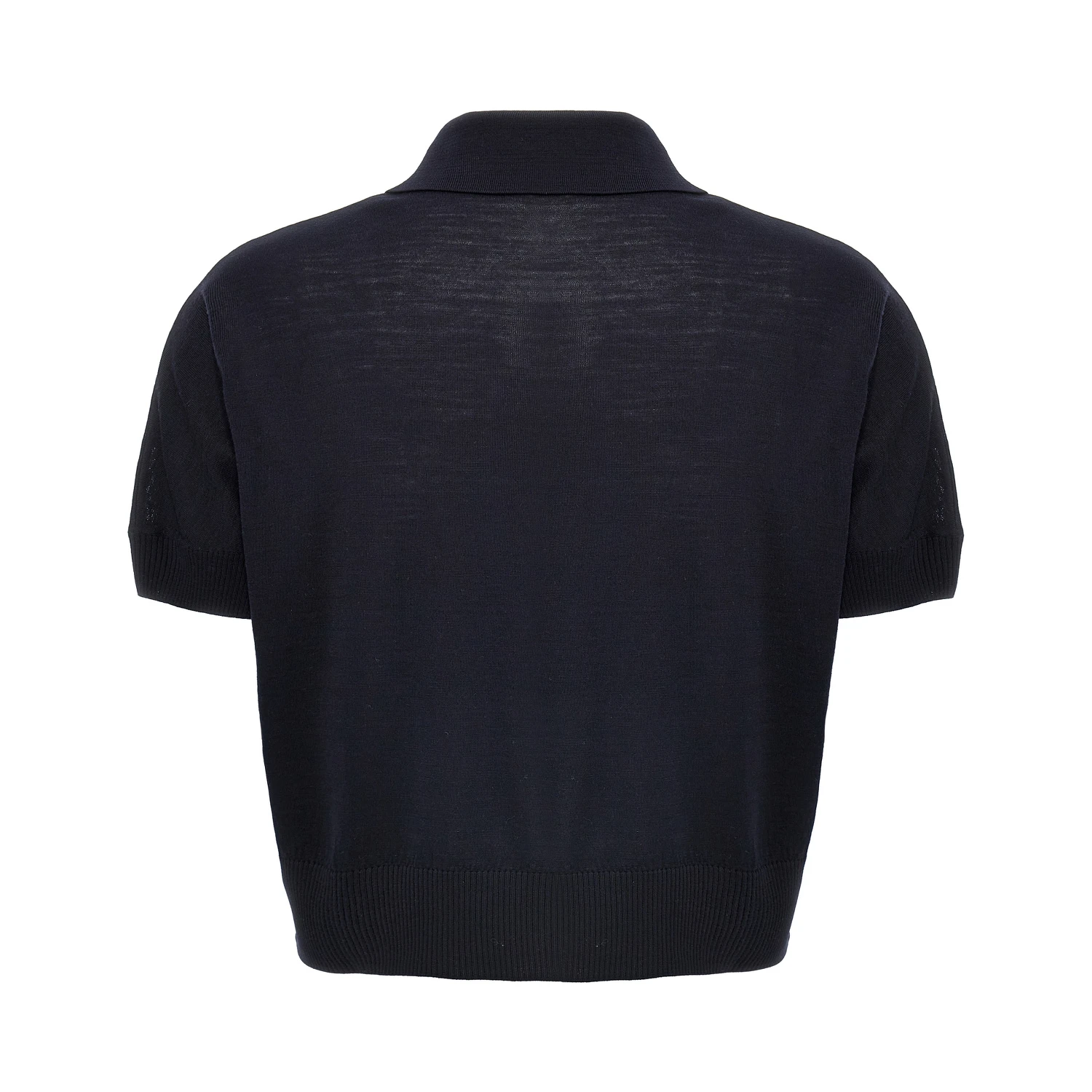 Blue Wool Shortsleeve Shirt