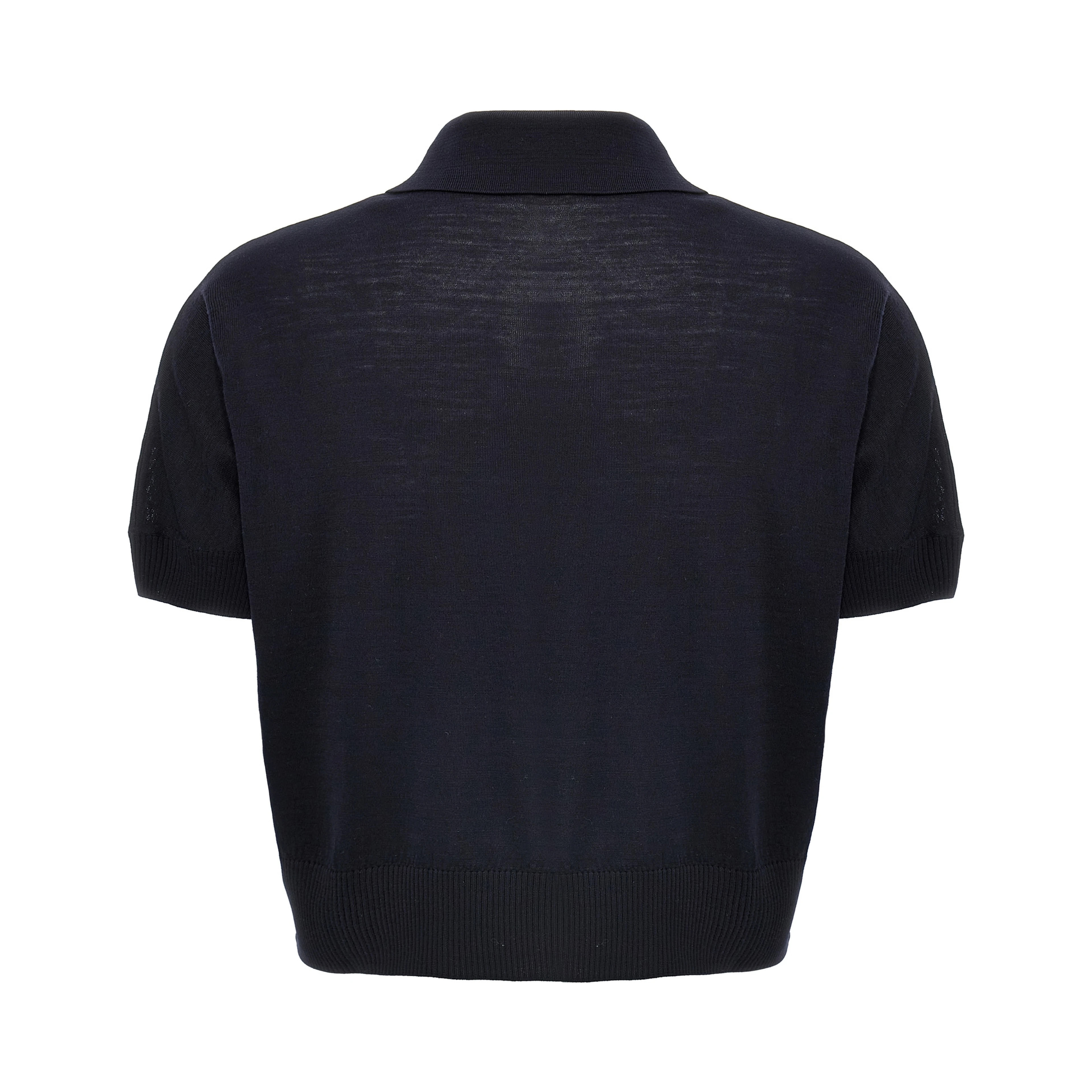 Blue Wool Shortsleeve Shirt