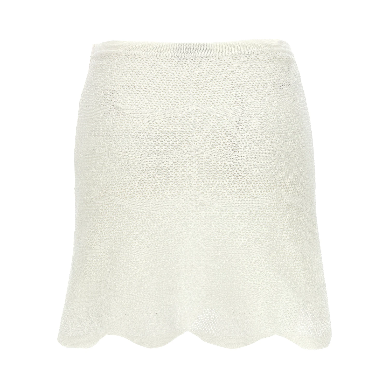 White Cotton Long Skirt