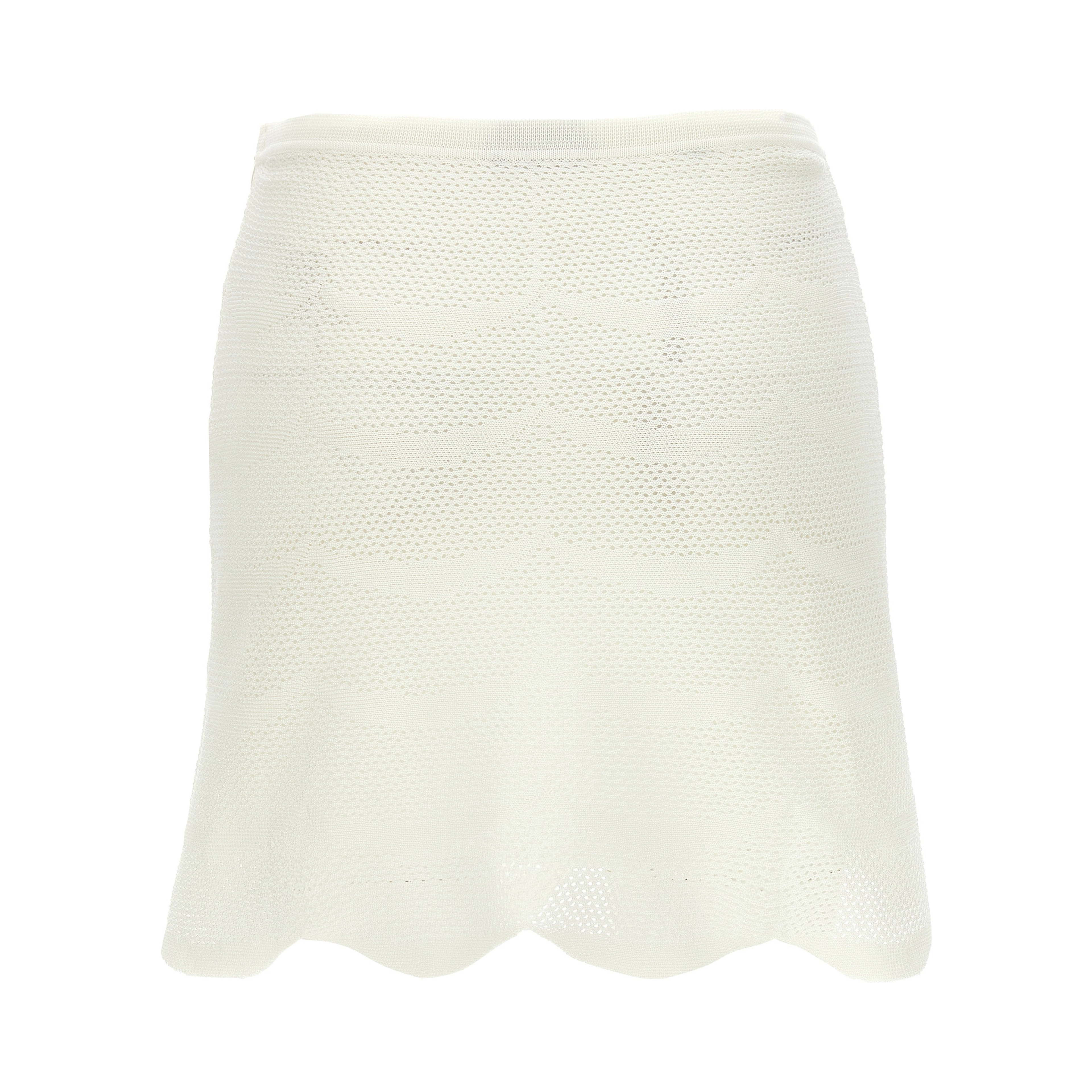 White Cotton Long Skirt