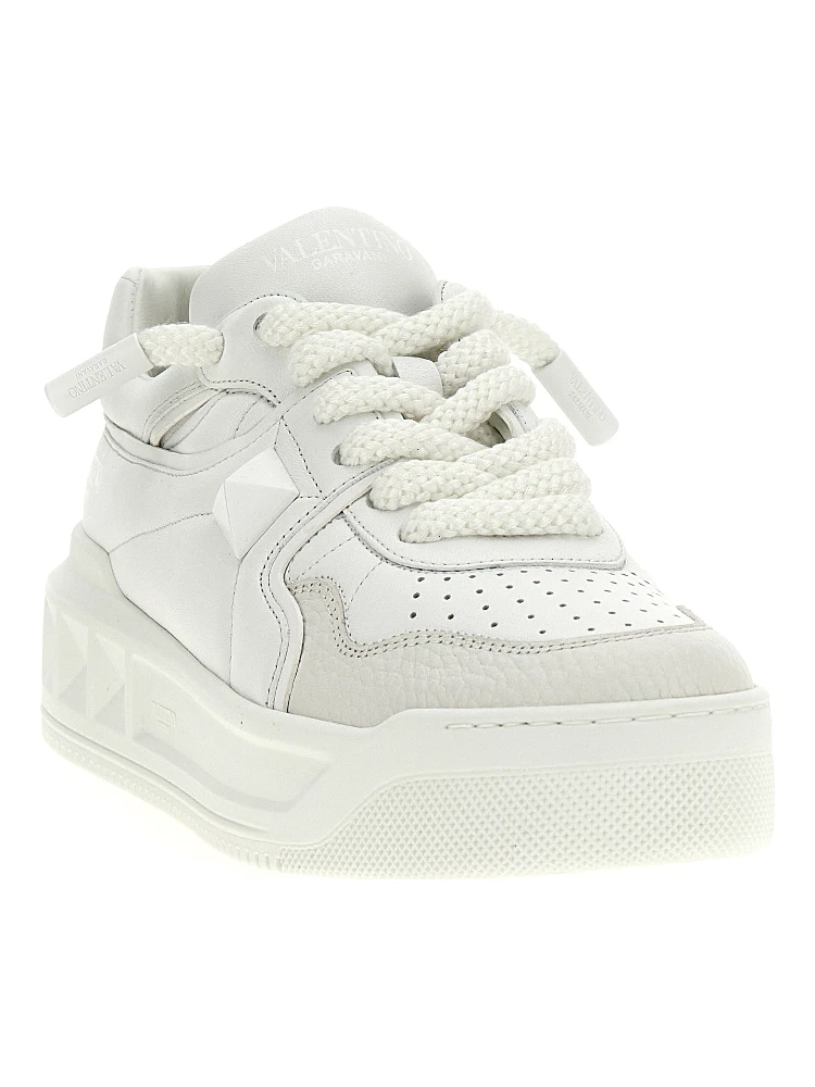 White Calfskin Chunky Sneakers alternative
