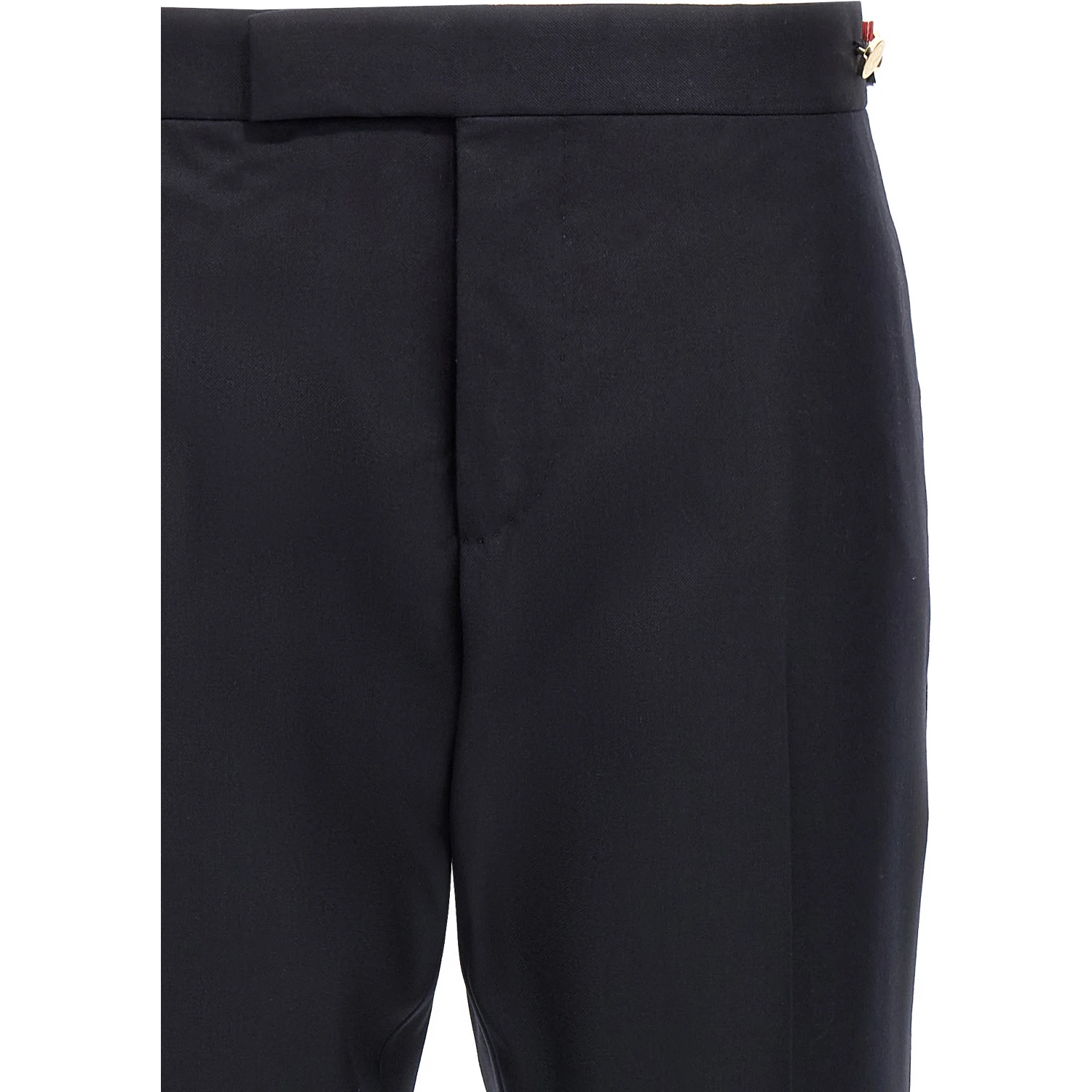 Blue Wool Casual Pants