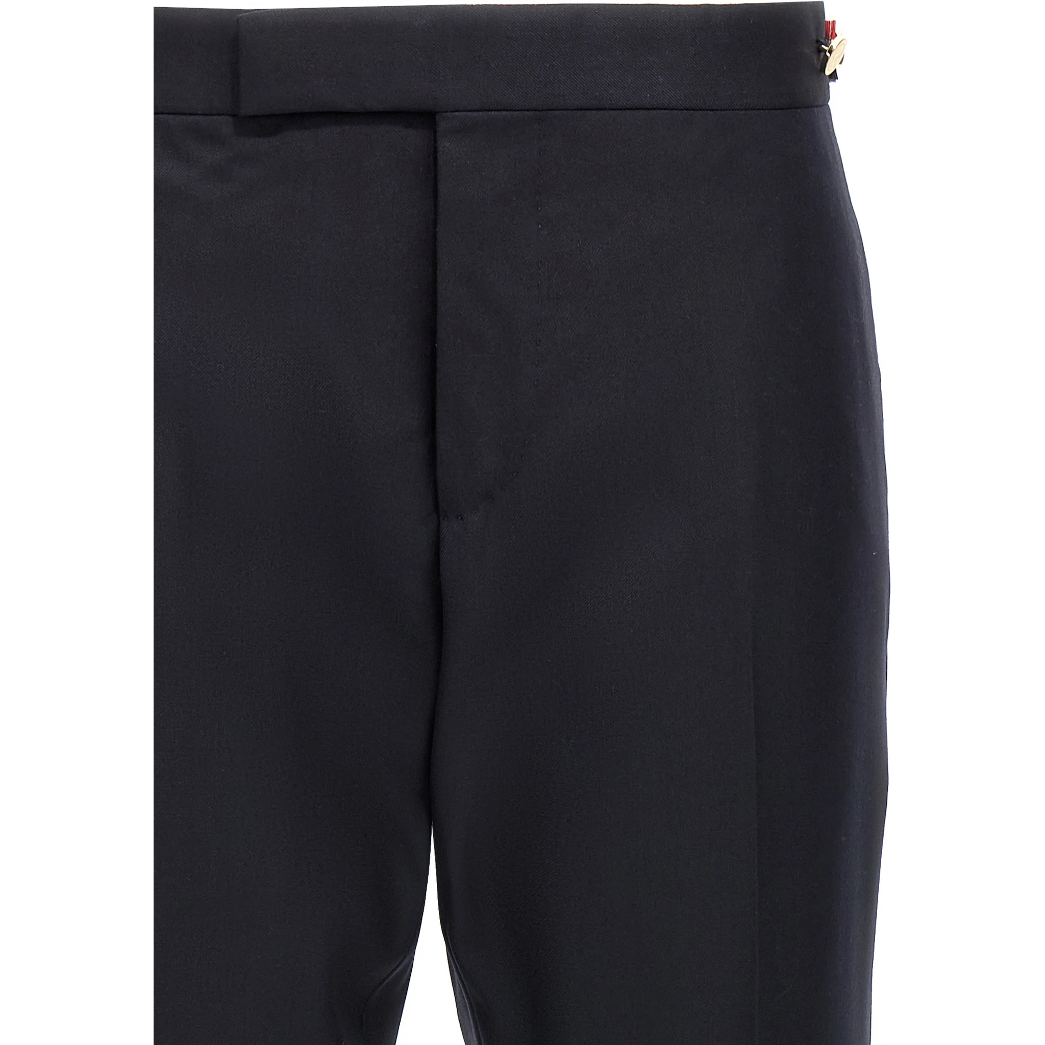 Blue Wool Casual Pants