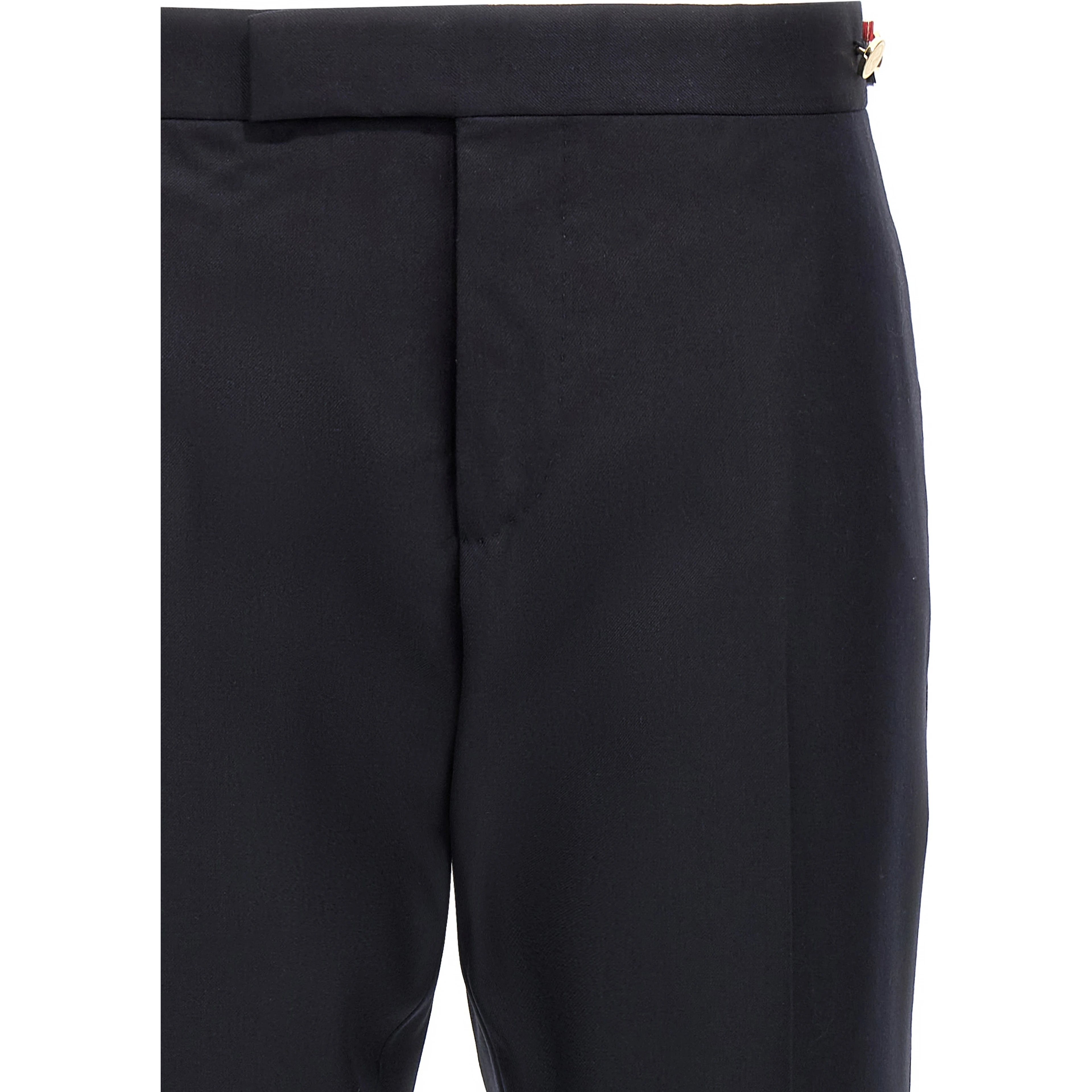 Blue Wool Casual Pants