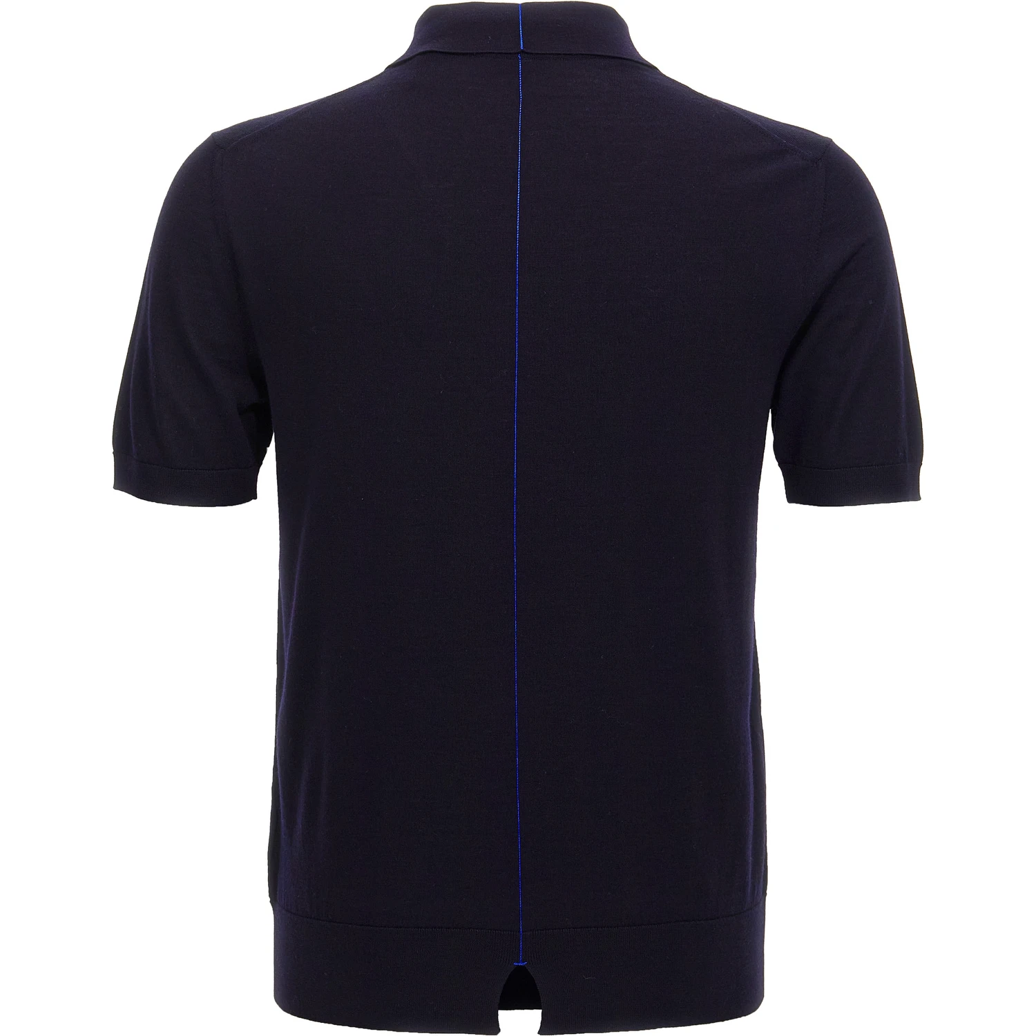 Blue Wool Polo Shirt