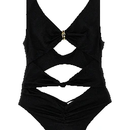 Black Polyamide One-Piece Swimsuit