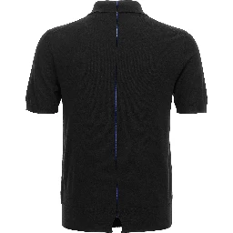 Black Wool Polo Shirt