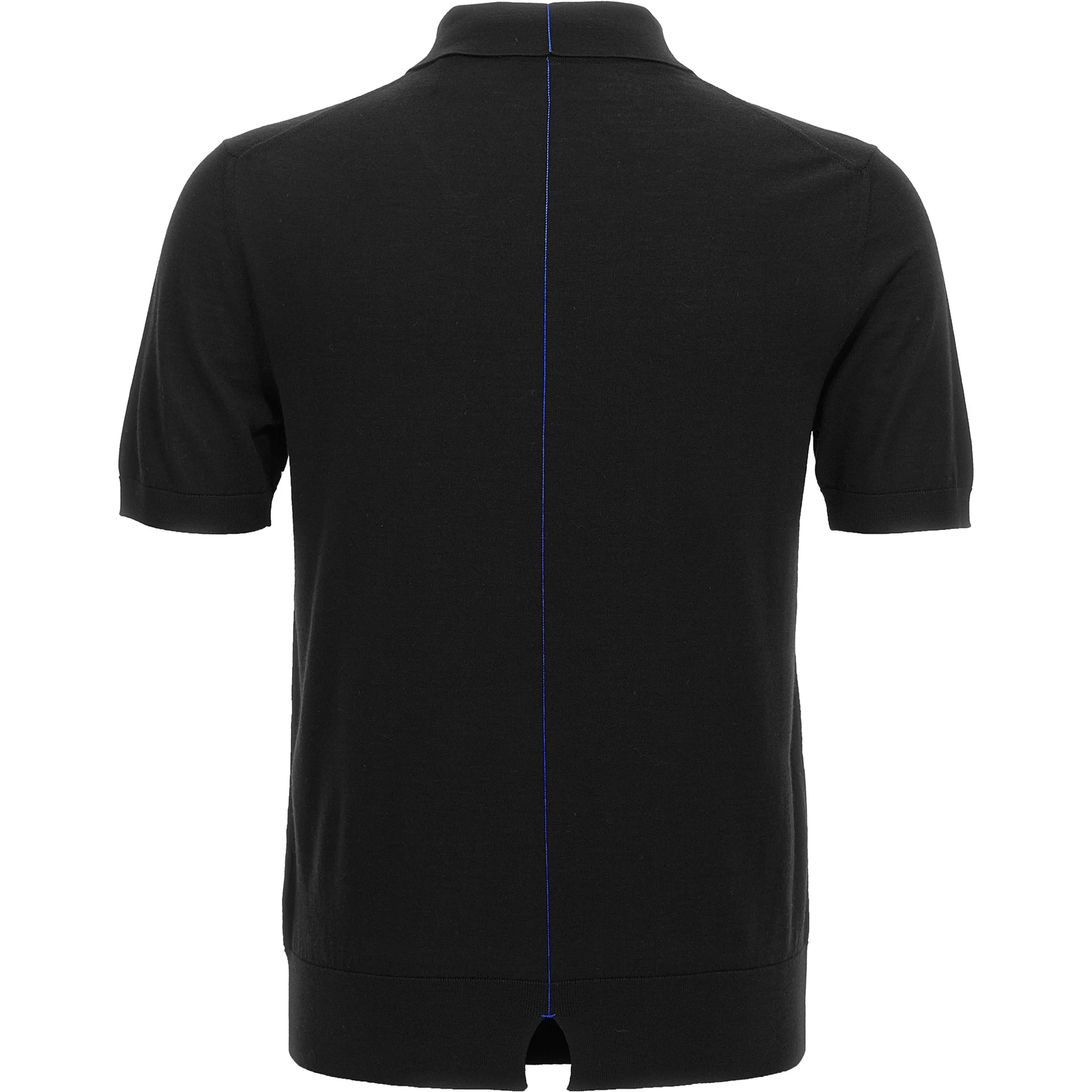 Black Wool Polo Shirt