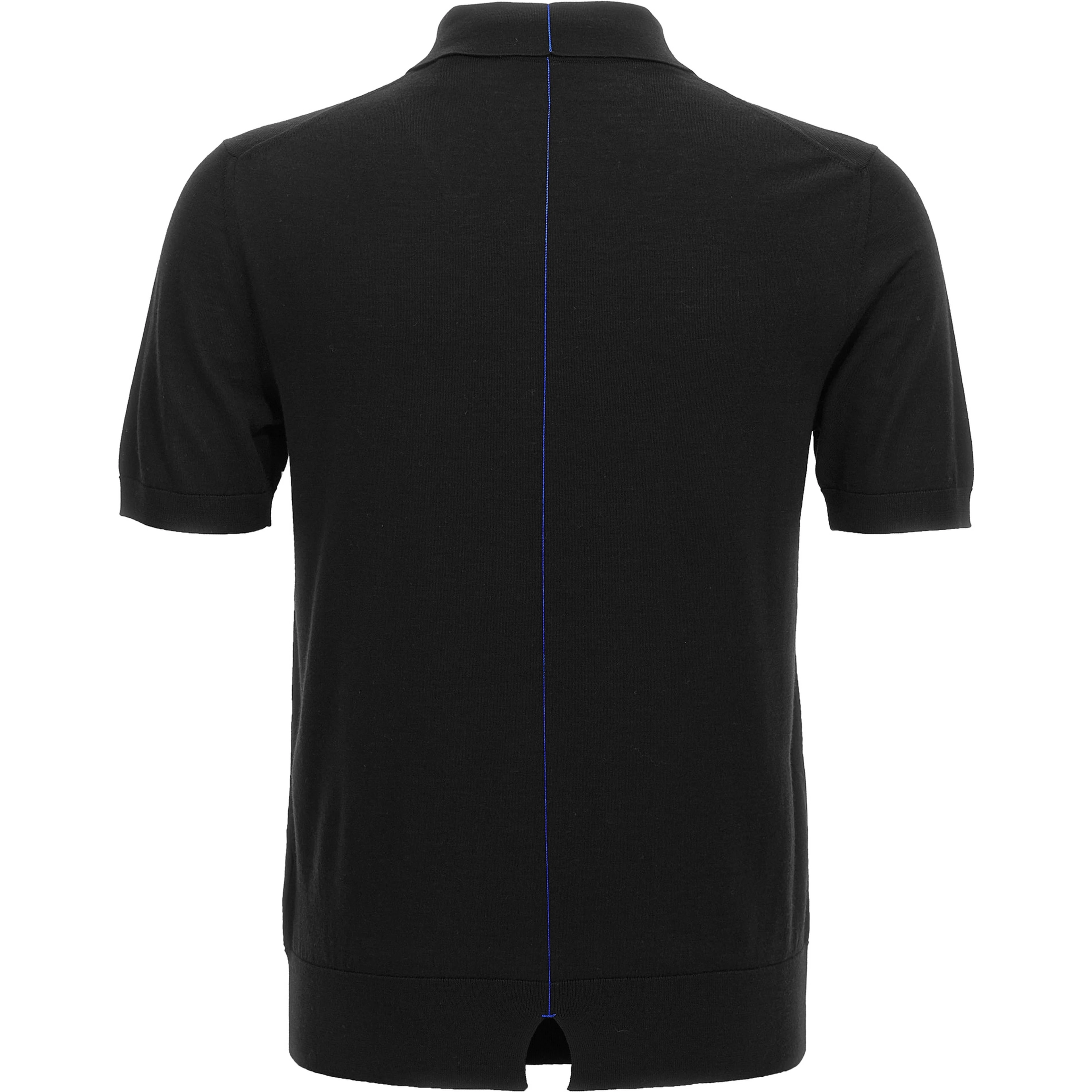 Black Wool Polo Shirt