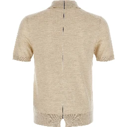 Beige Wool Polo Shirt