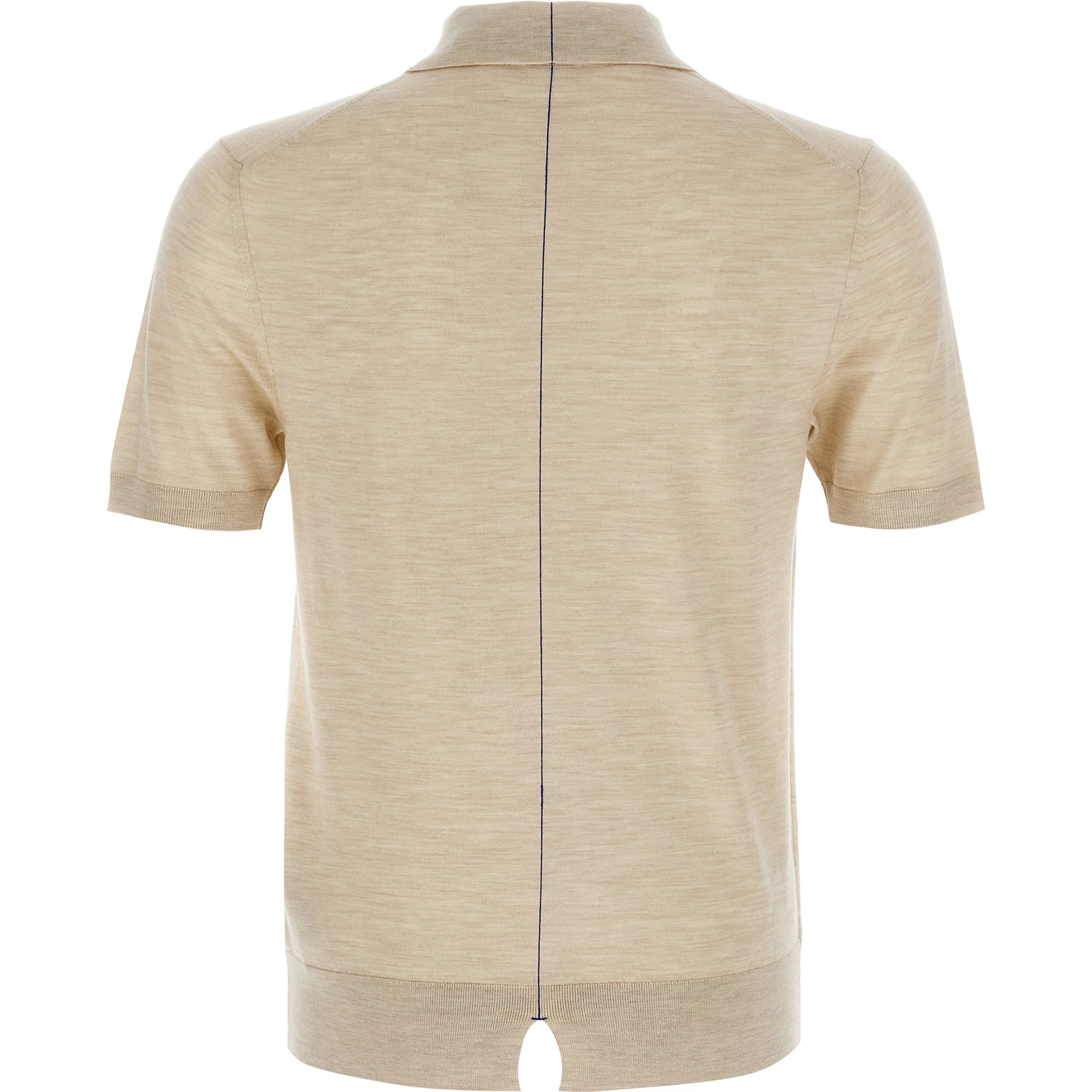 Beige Wool Polo Shirt