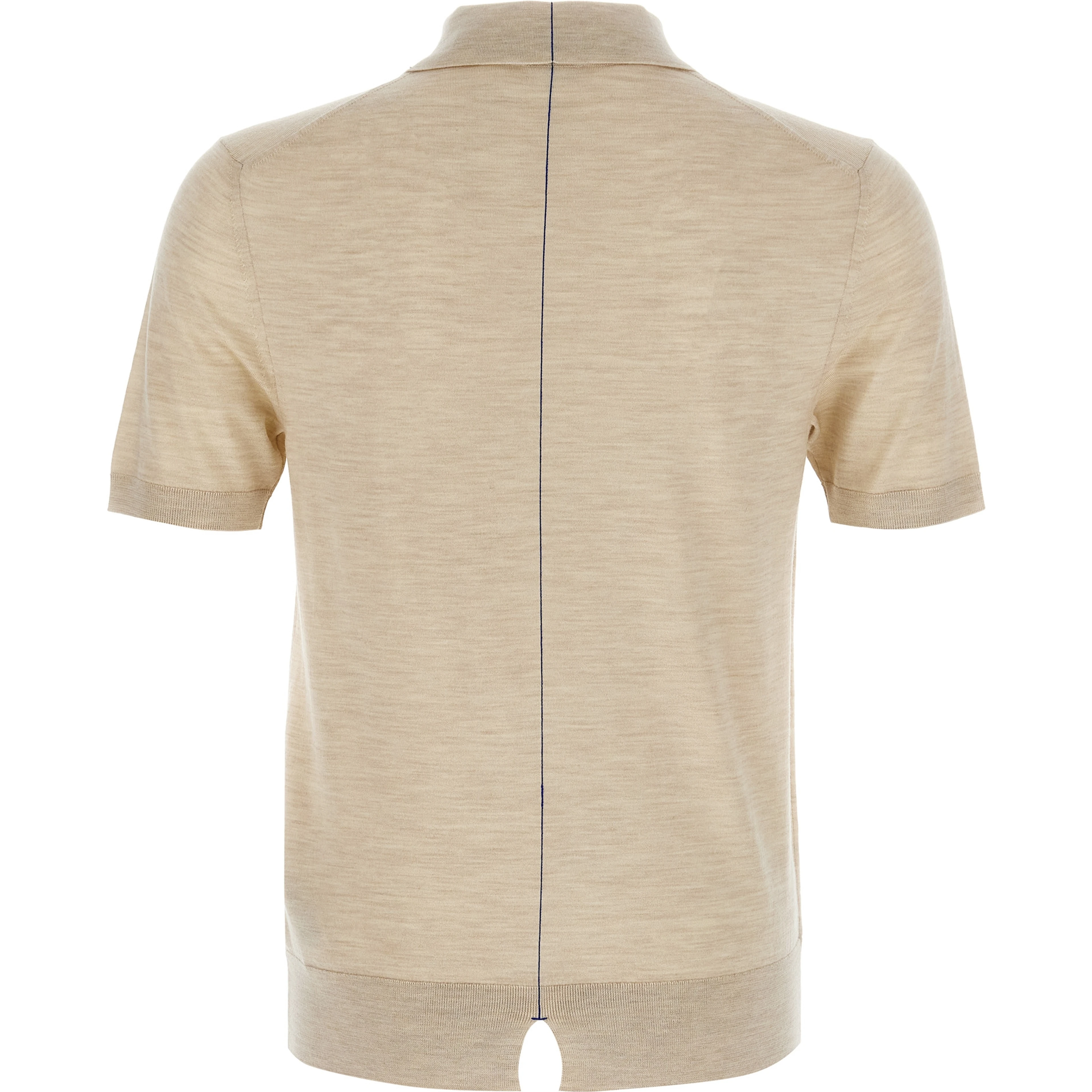 Beige Wool Polo Shirt